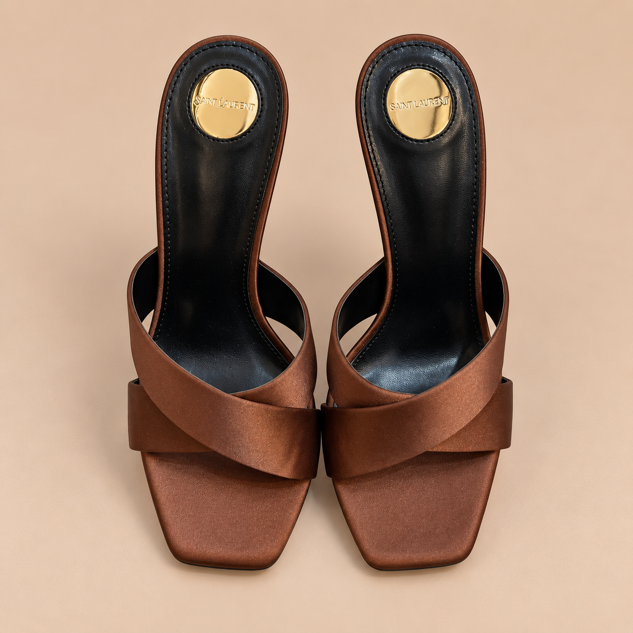 OPYUM Mules en Satin Crepe — Rose fushia — 4