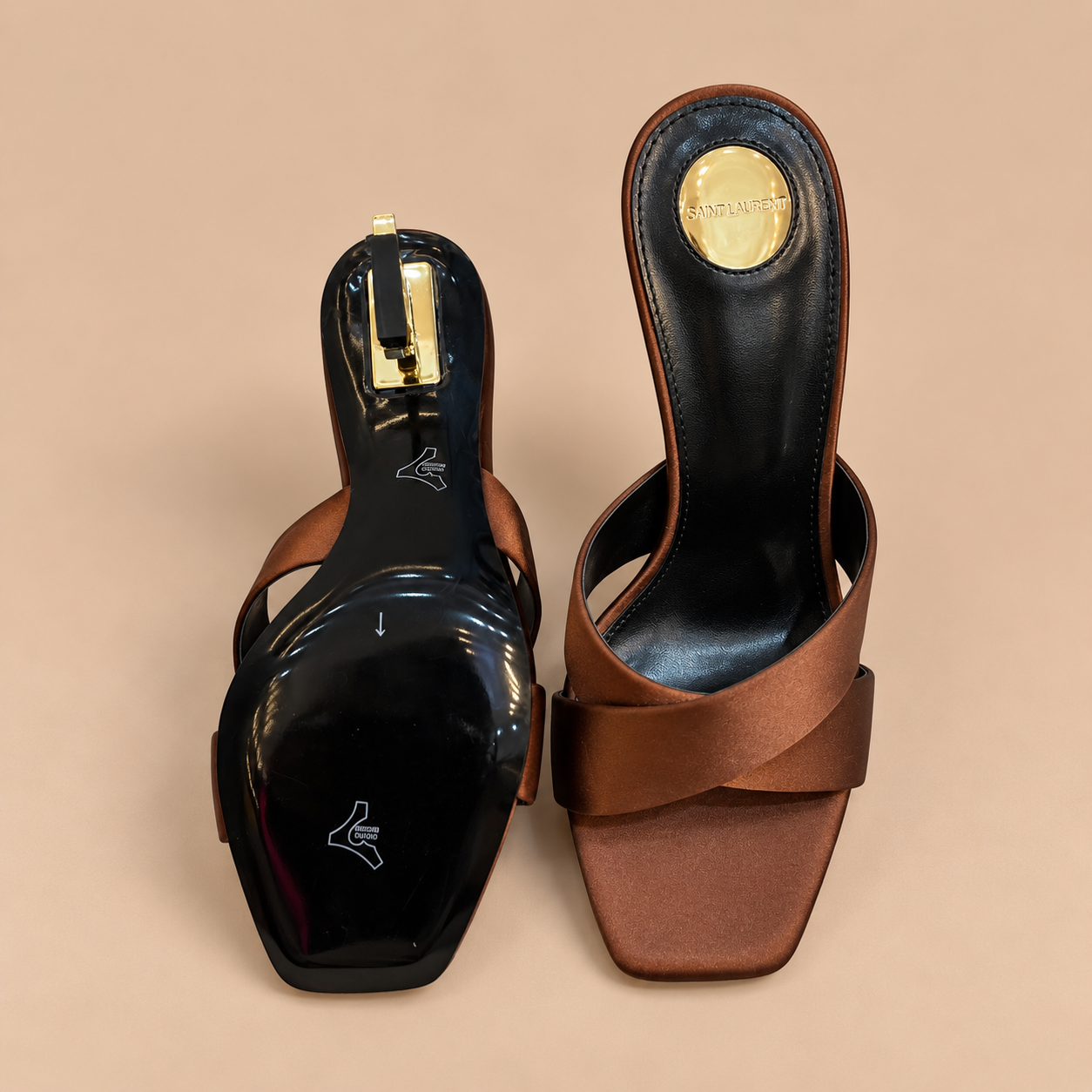 OPYUM Mules en Satin Crepe — Rose fushia — 5