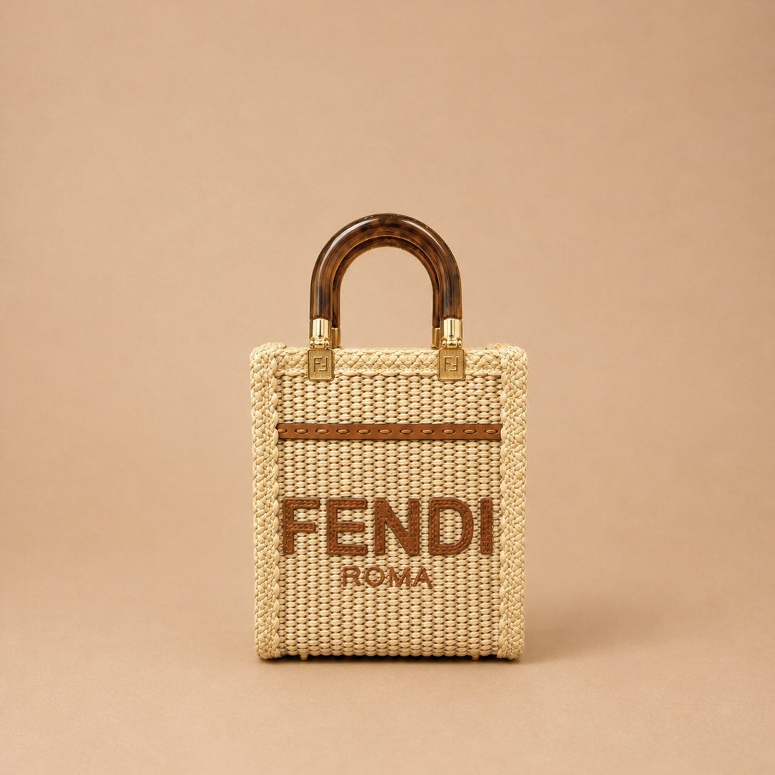 Fendi mini sunshine — Marron,beige