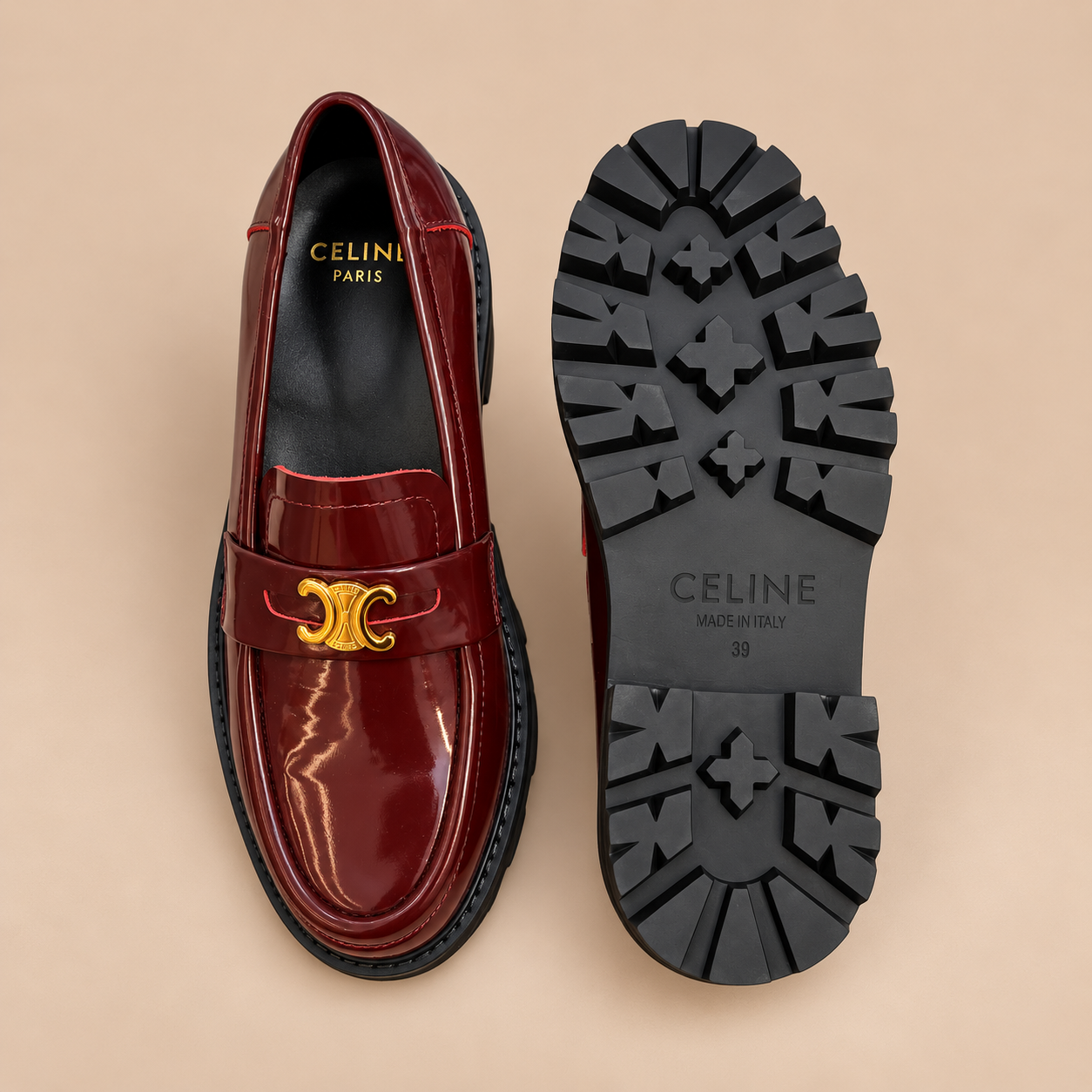 Celine moccasin — Bordeaux