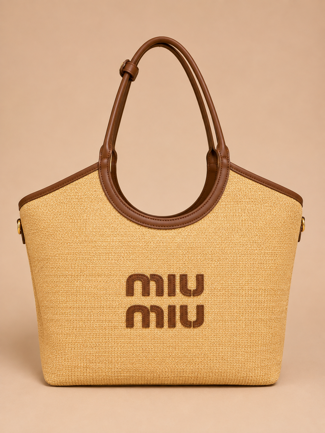 Miu Miu Raffia — Marron