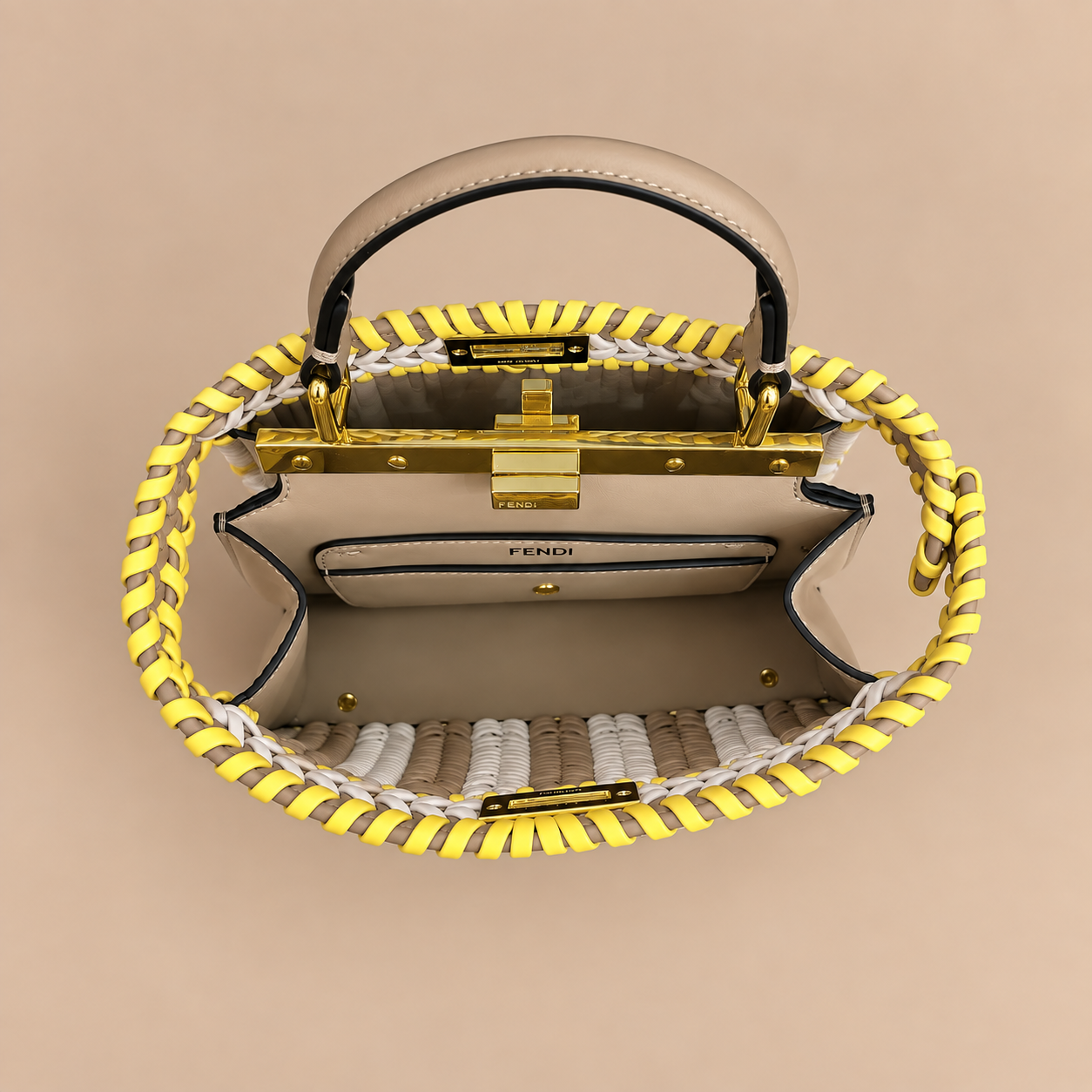Fendi Peekaboo 1.1 — Jaune ,blanc ,taupe — 4