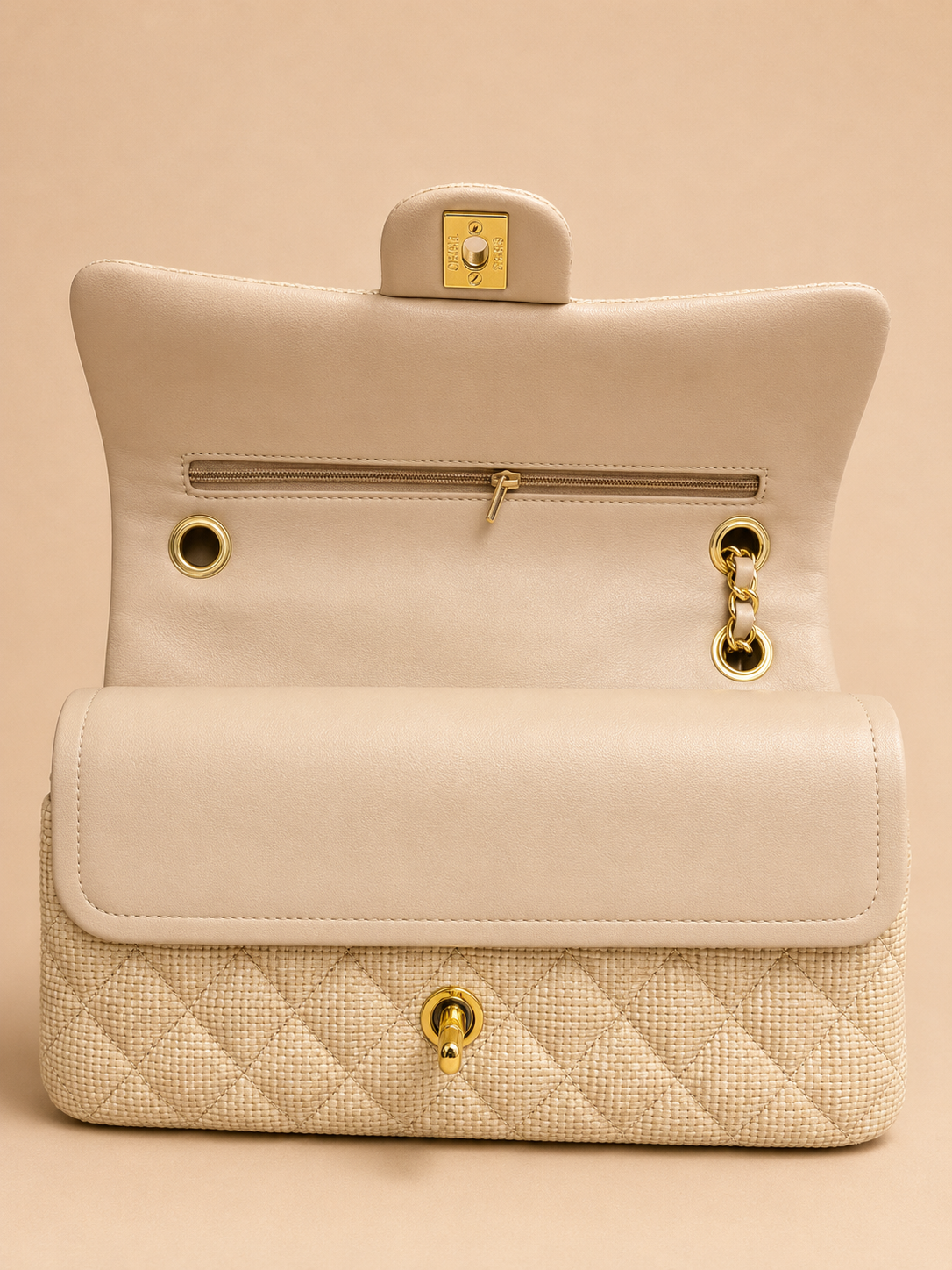 شانيل جامبو 25 رافية — Beige  — 3