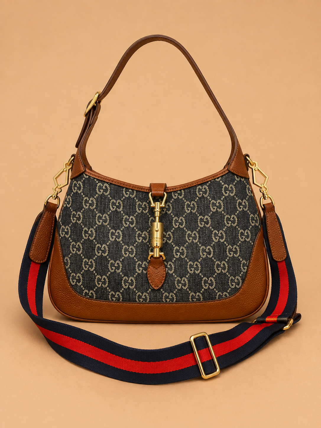 GUCCI JACKIE M — Marron, bleu