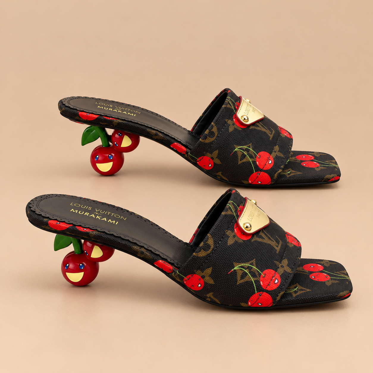 Louis Vuitton x Takashi Murakami Cherry Heel Mule — Marron foncé — 3