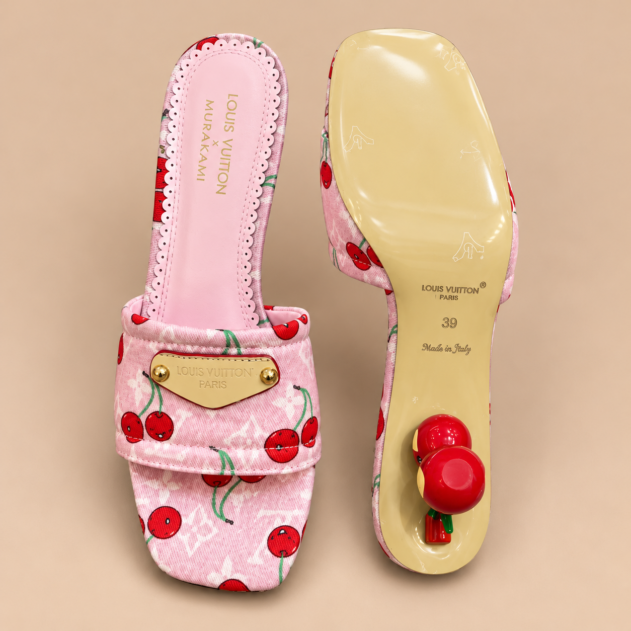 Louis Vuitton x Takashi Murakami Cherry Heel Mule — Marron foncé — 5