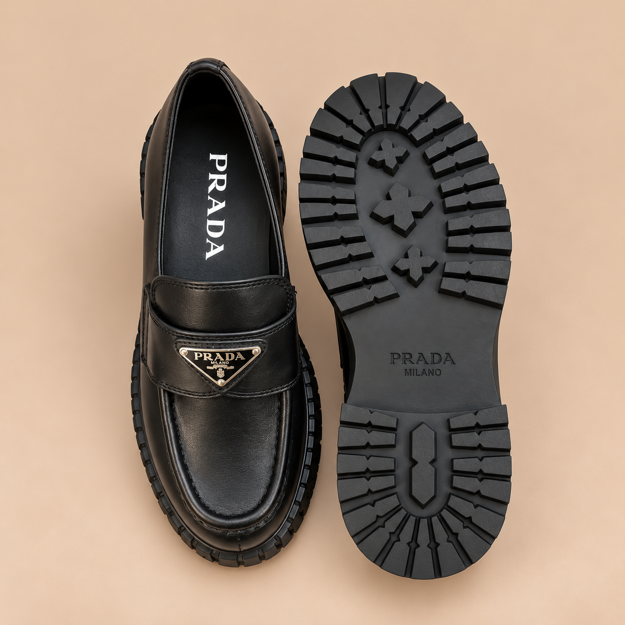 Prada Milano mocassin — Noir matt — 3