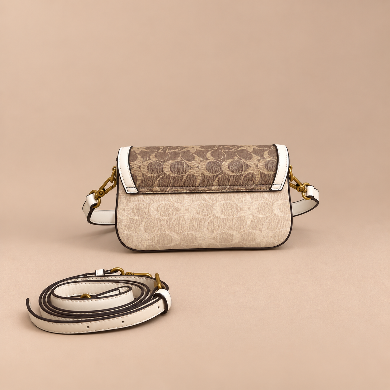 Shoulder bag coach — Marron,blanc — 2