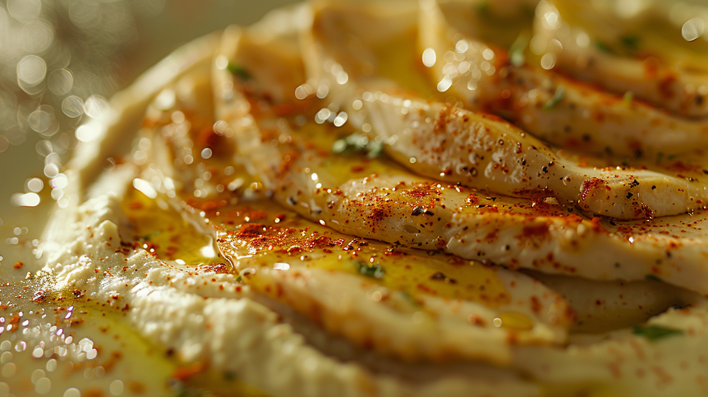 Hummus with Chicken Shawarma