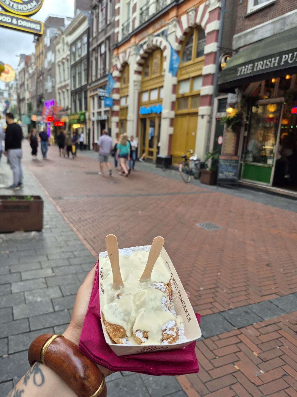 Dutch street-food break during a family trip in the Netherlands