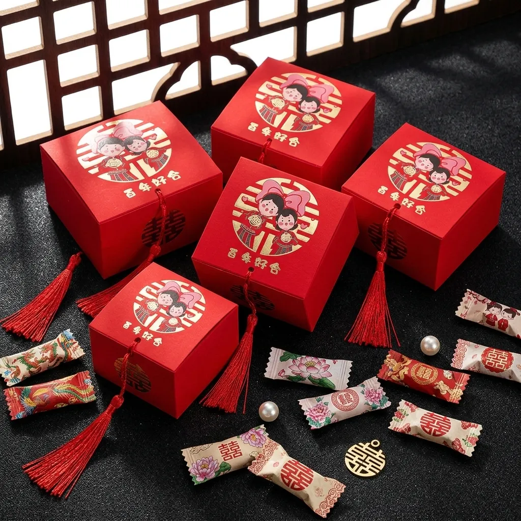 Candy Box Couple Rumbai 8x8x5 CM