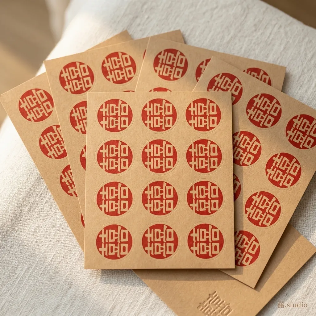 Stiker shuangxi bulat