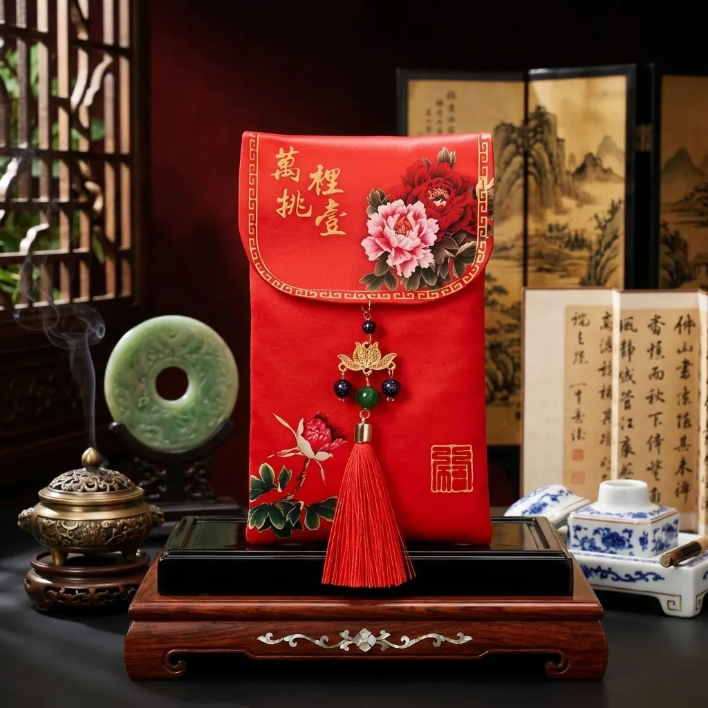 Ampao Dompet Shuangxi Angsa Potrait Kain