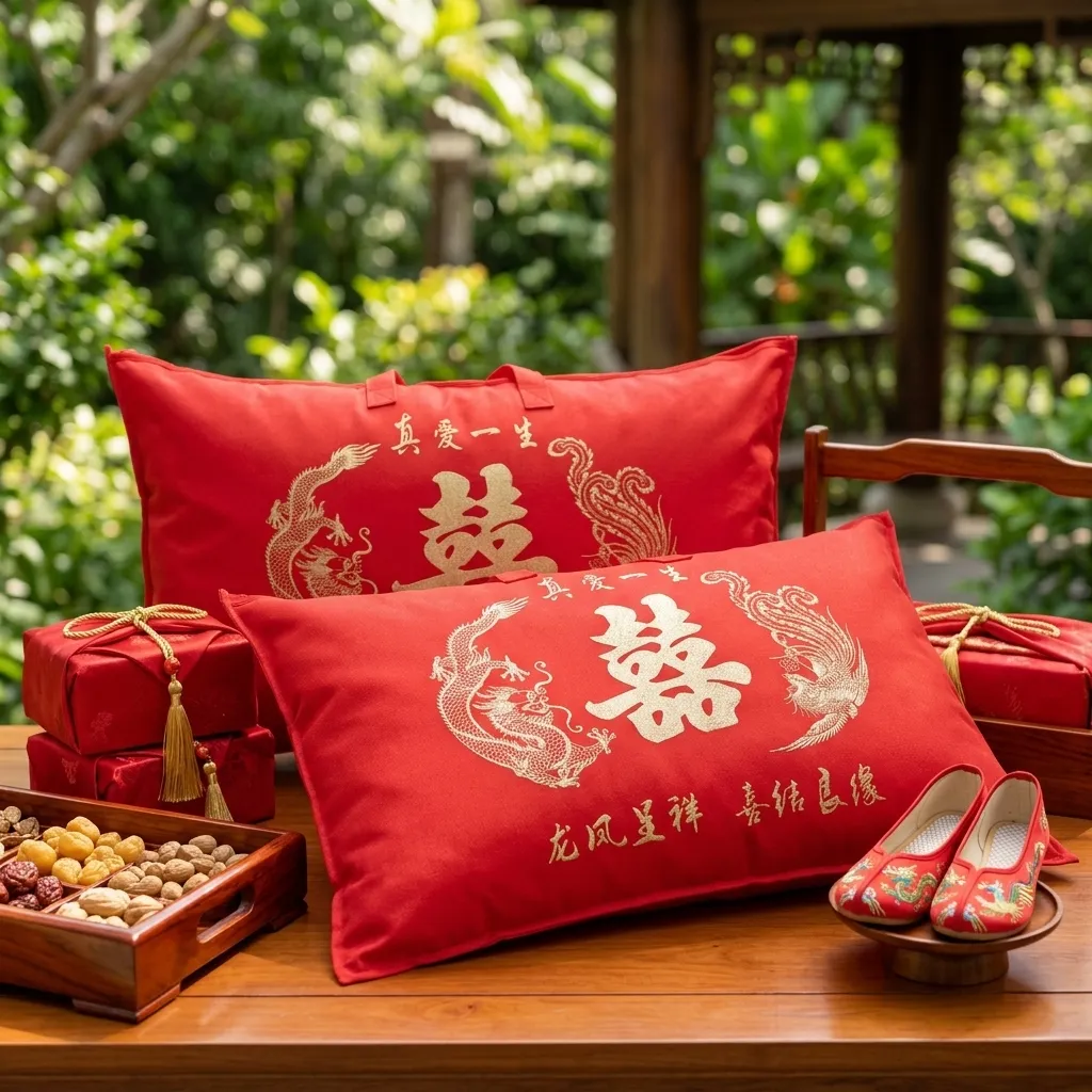 Cover Bantal Kepala Dragon & Phoenix