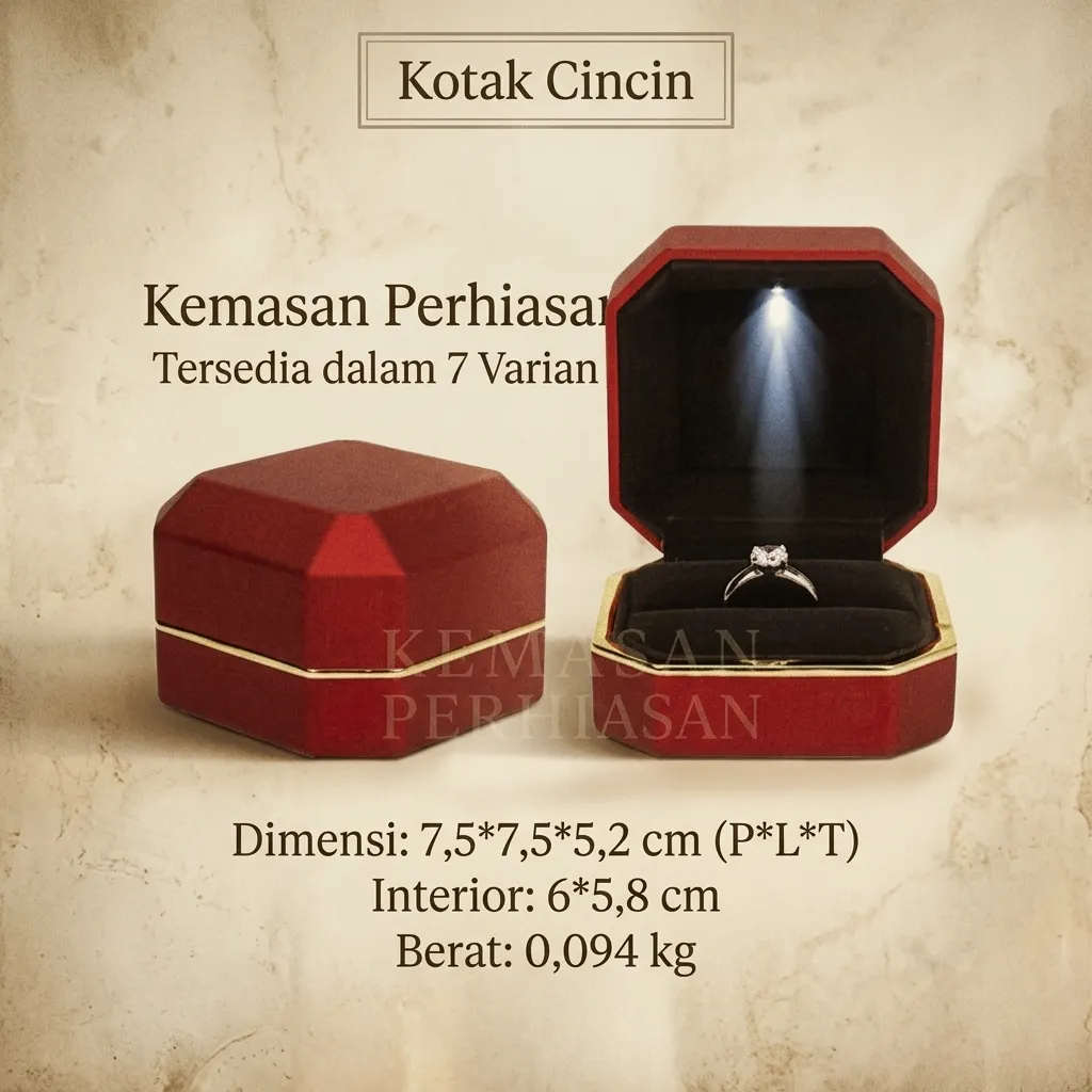 Kotak Cincin Pasangan LED
