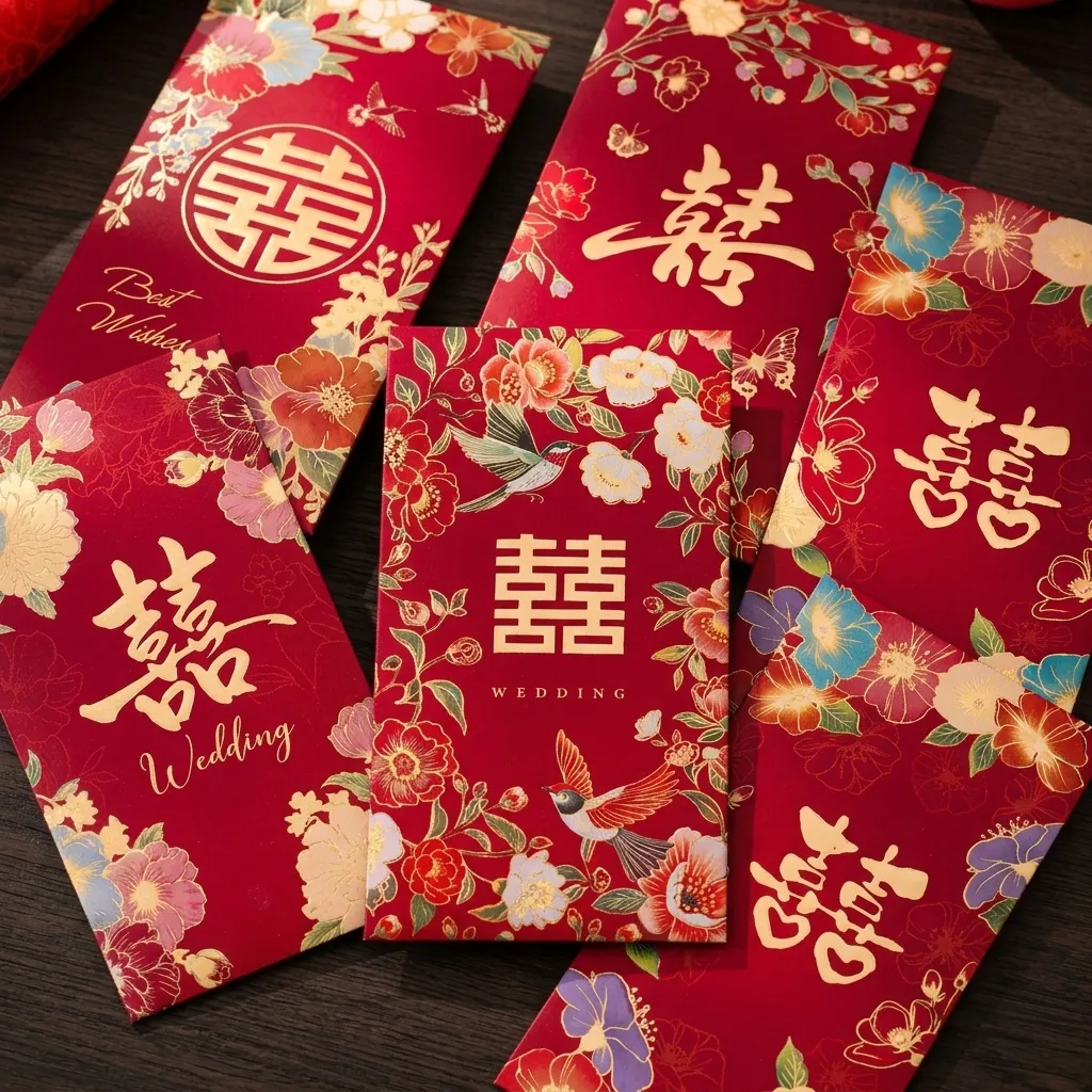 Ampao Shuang Xi Premium Motif Floral isi 6 lbr Mix Motif