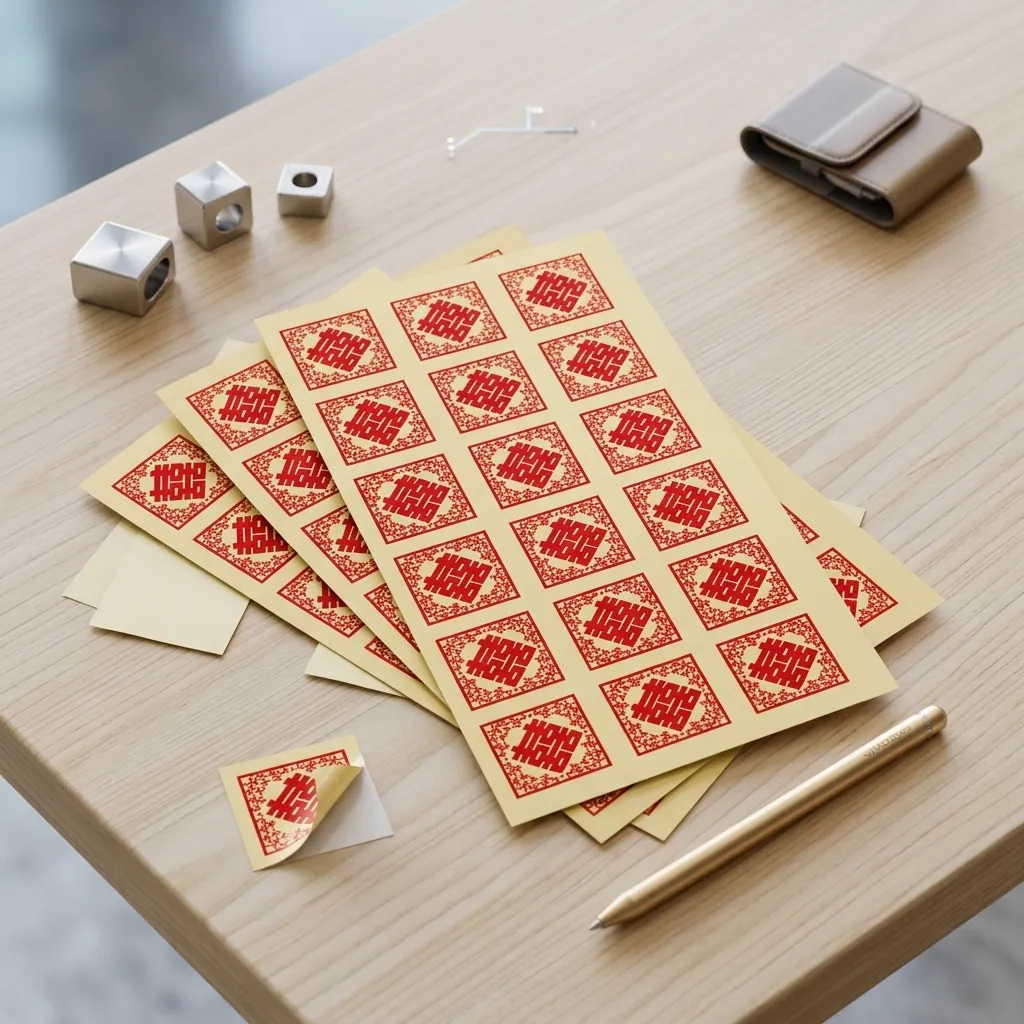 Stiker Shuang Xi 1.5 Cm Isi 105Lbr