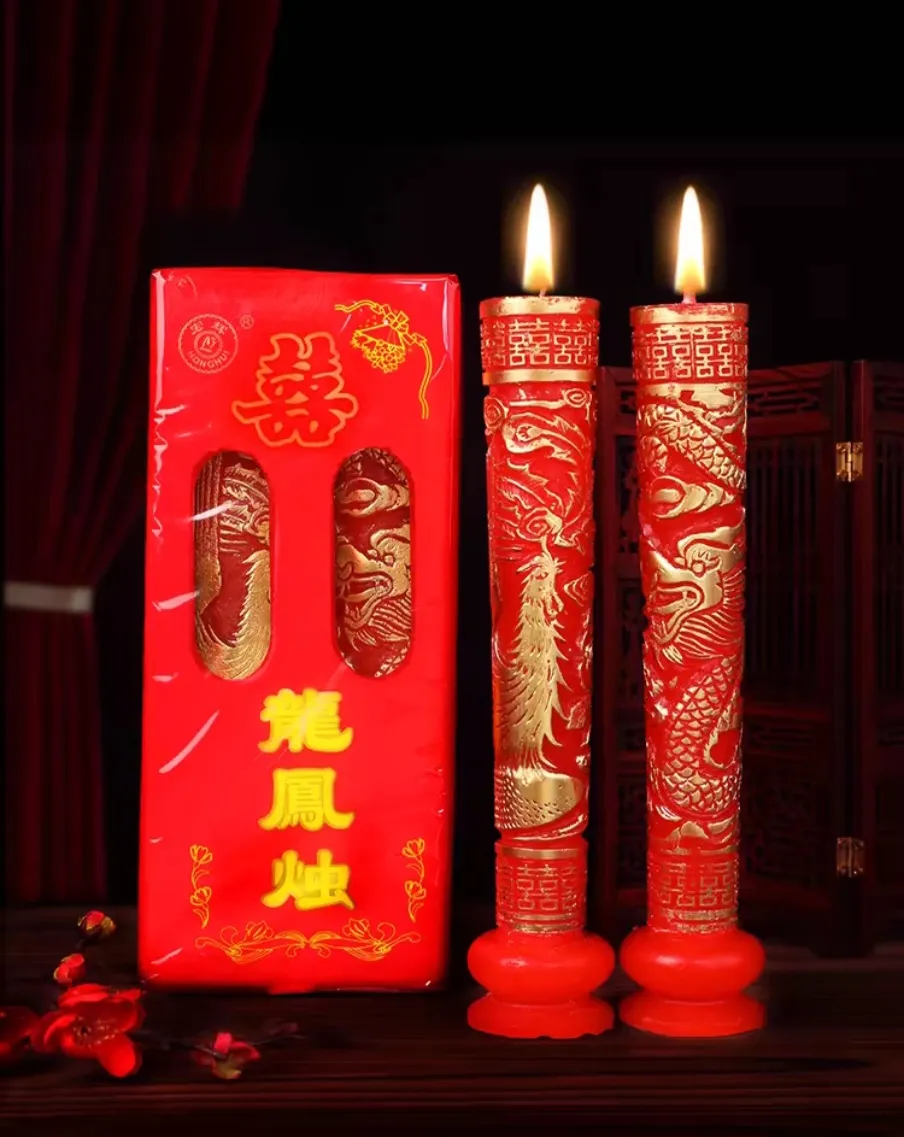 Lilin Dragon & Phoenix Kemasan Gabus