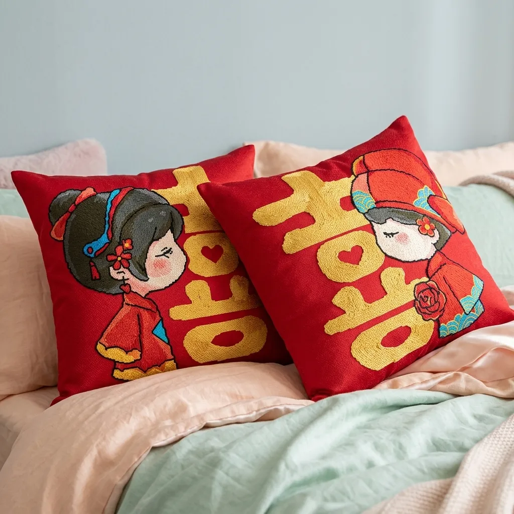 Cover Bantal Sulam 40x40 CM