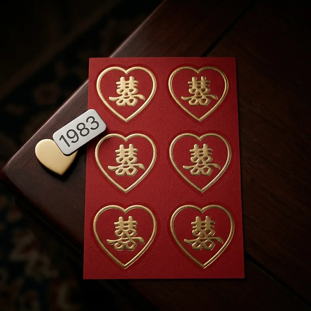 Stiker Shuangxi Hati 3.5 CM Isi 6X6