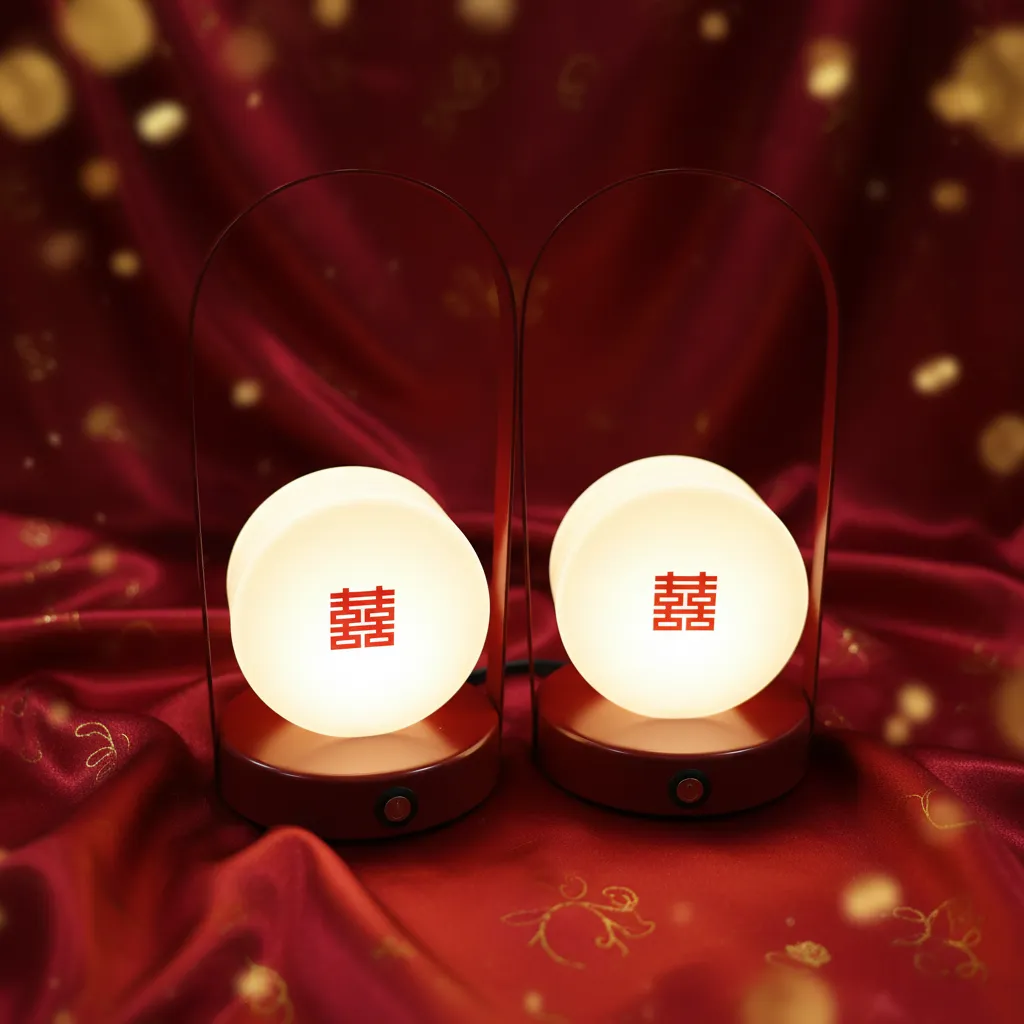 Lampu Meja Bulat Pegangan