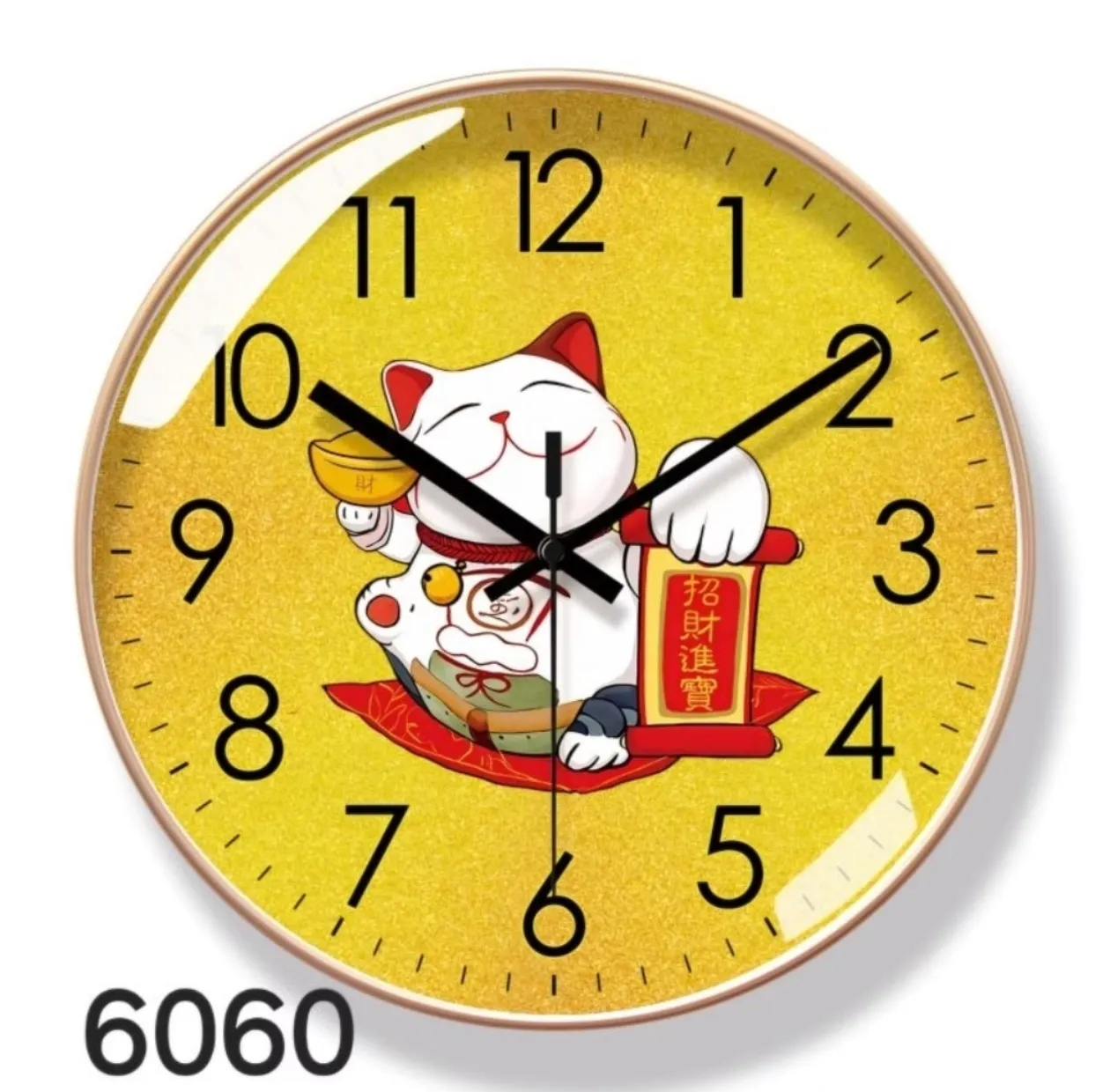 Jam Dinding Kucing 12" Kode