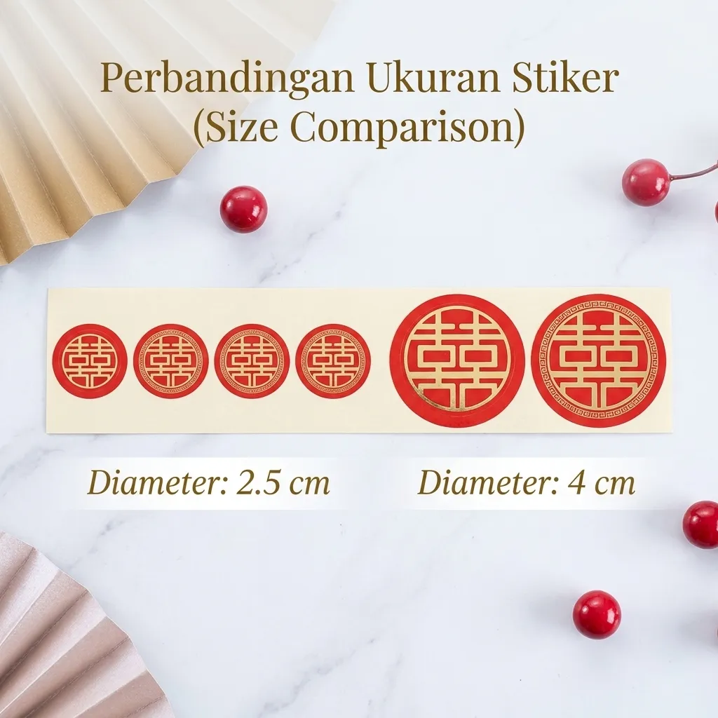 Stiker Shuang XI Besar 4 Cm