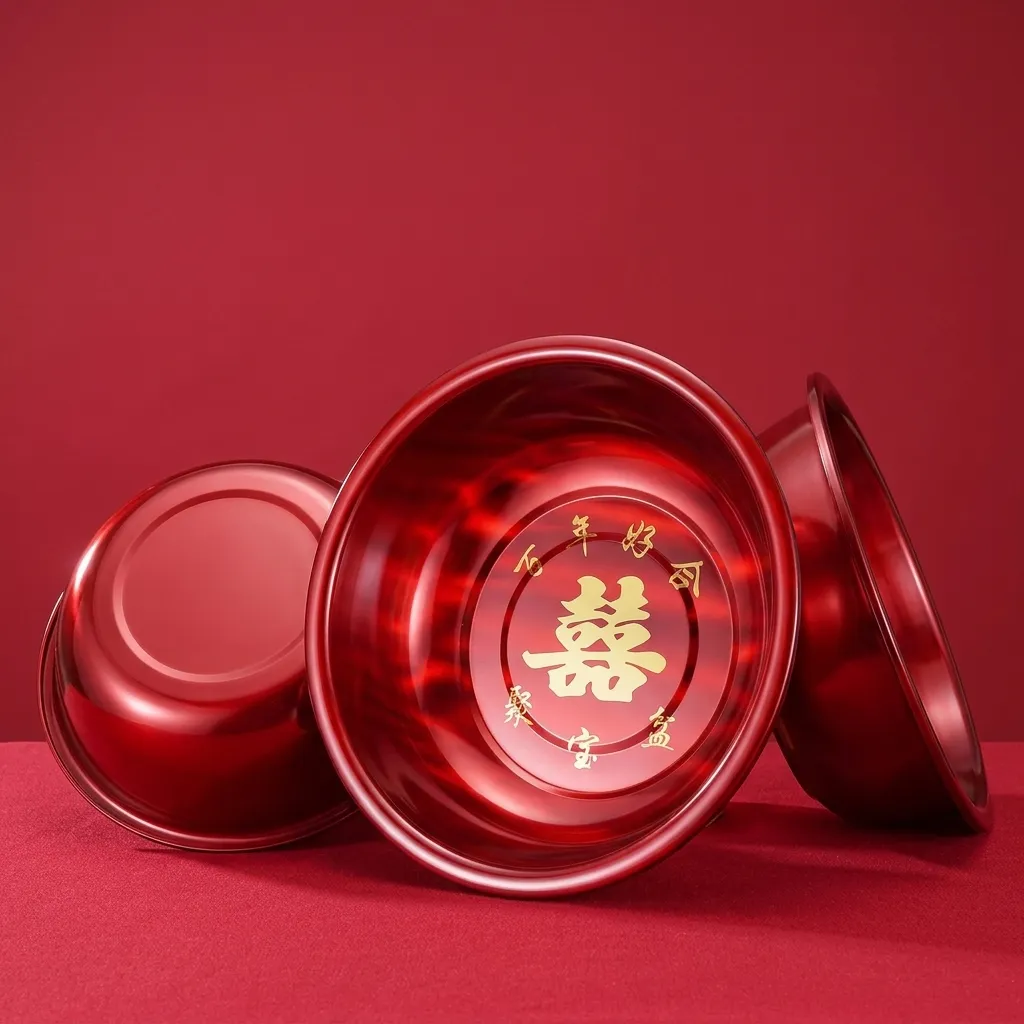 Baskom Merah Shuang xi 38 cm
