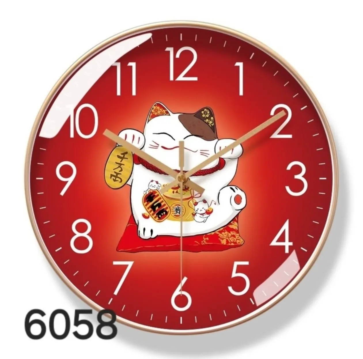 Jam Dinding Kucing 12" Kode