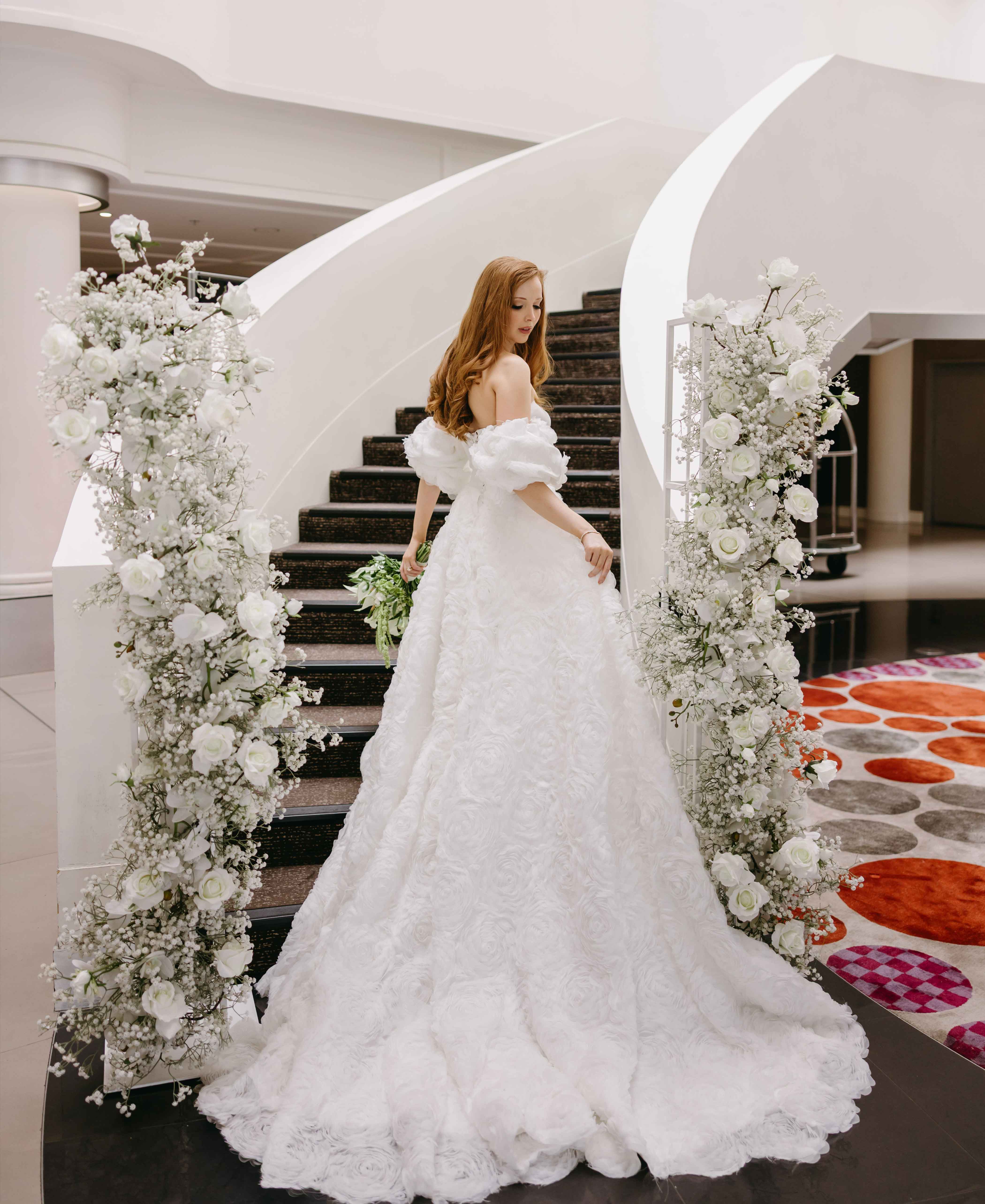 Rosalie| Strapless Floral Bridal Gown 2