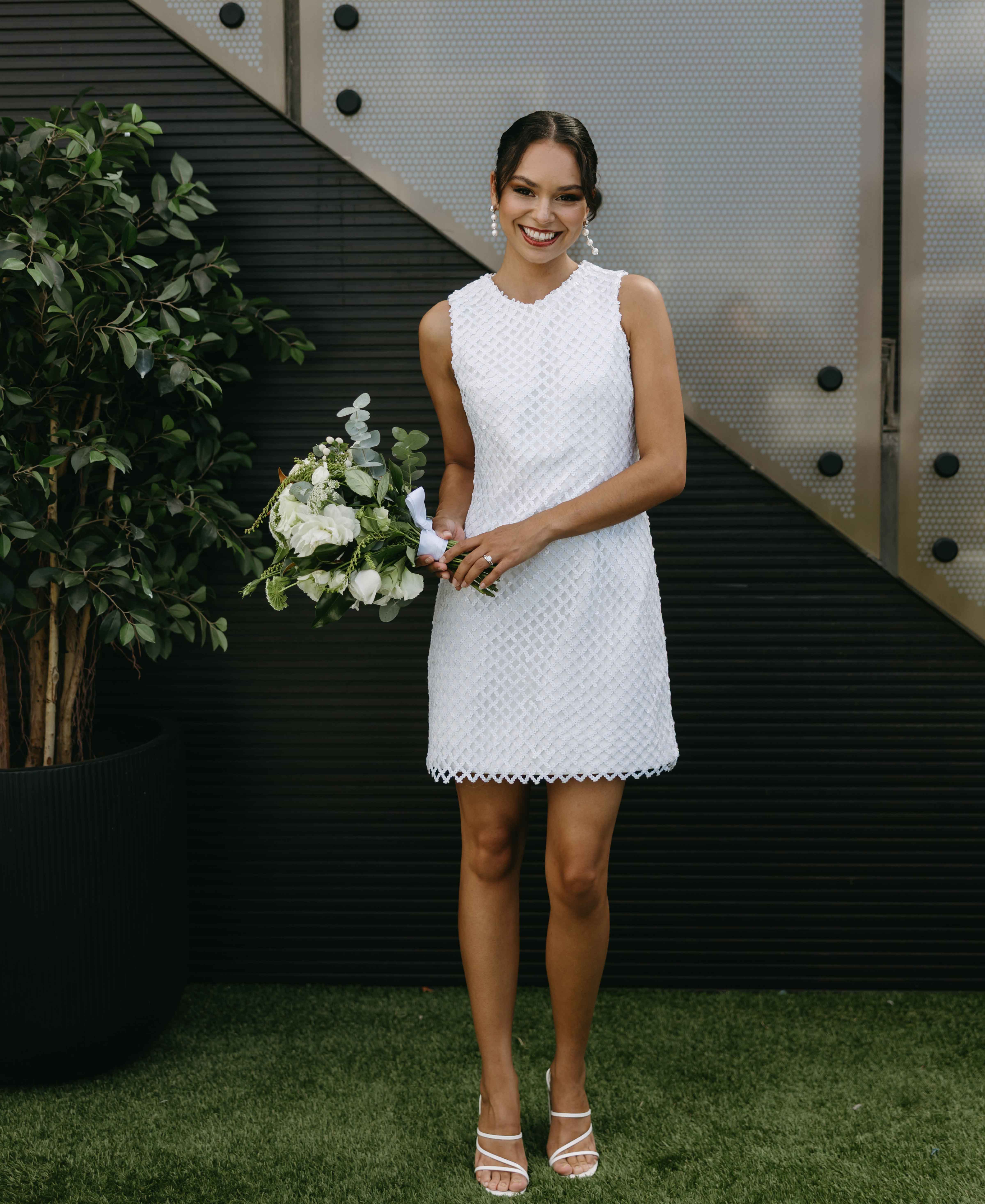 Lumina | Short Sequin Bridal Mini Dress