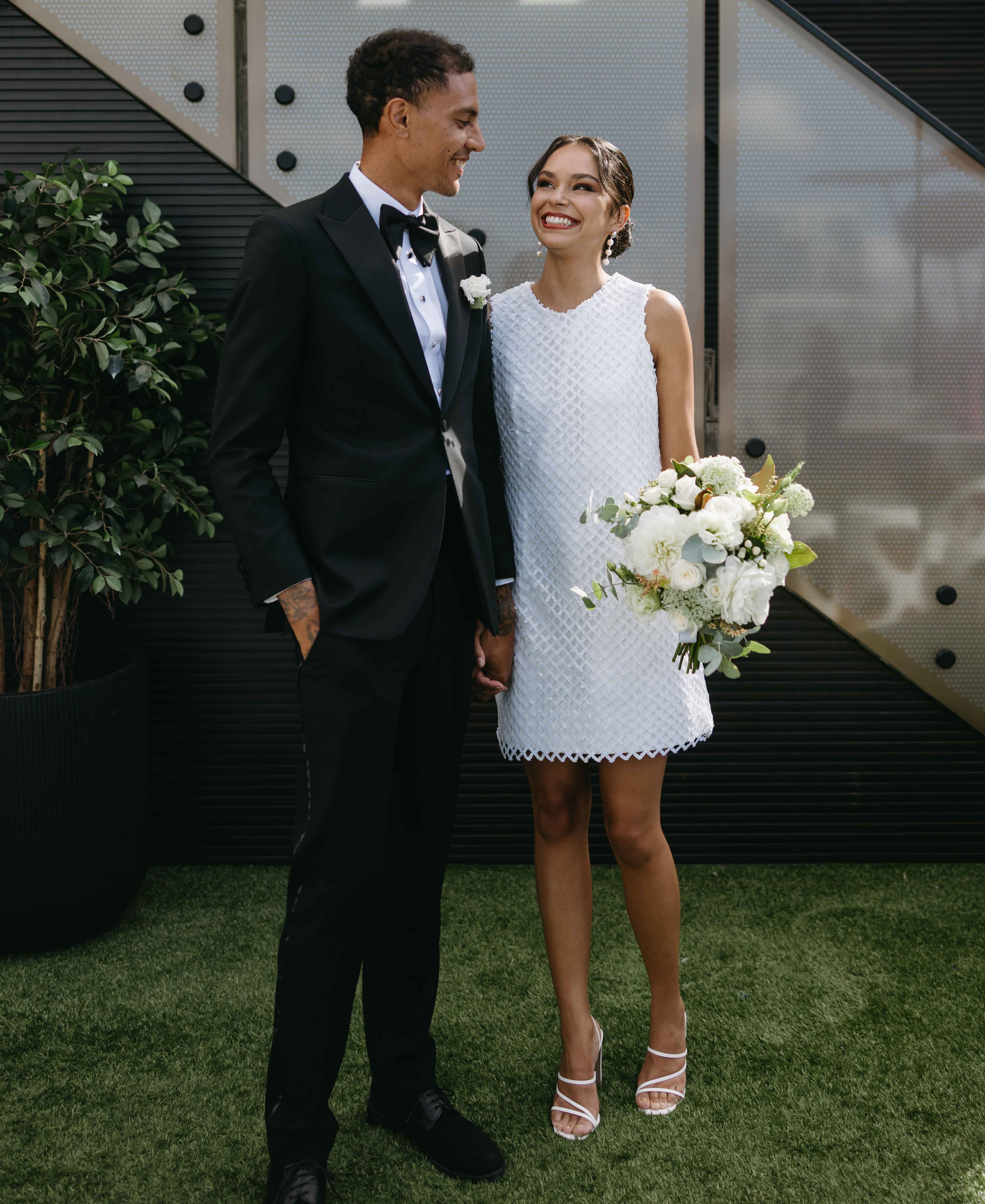 Lumina | Short Sequin Bridal Mini Dress 2