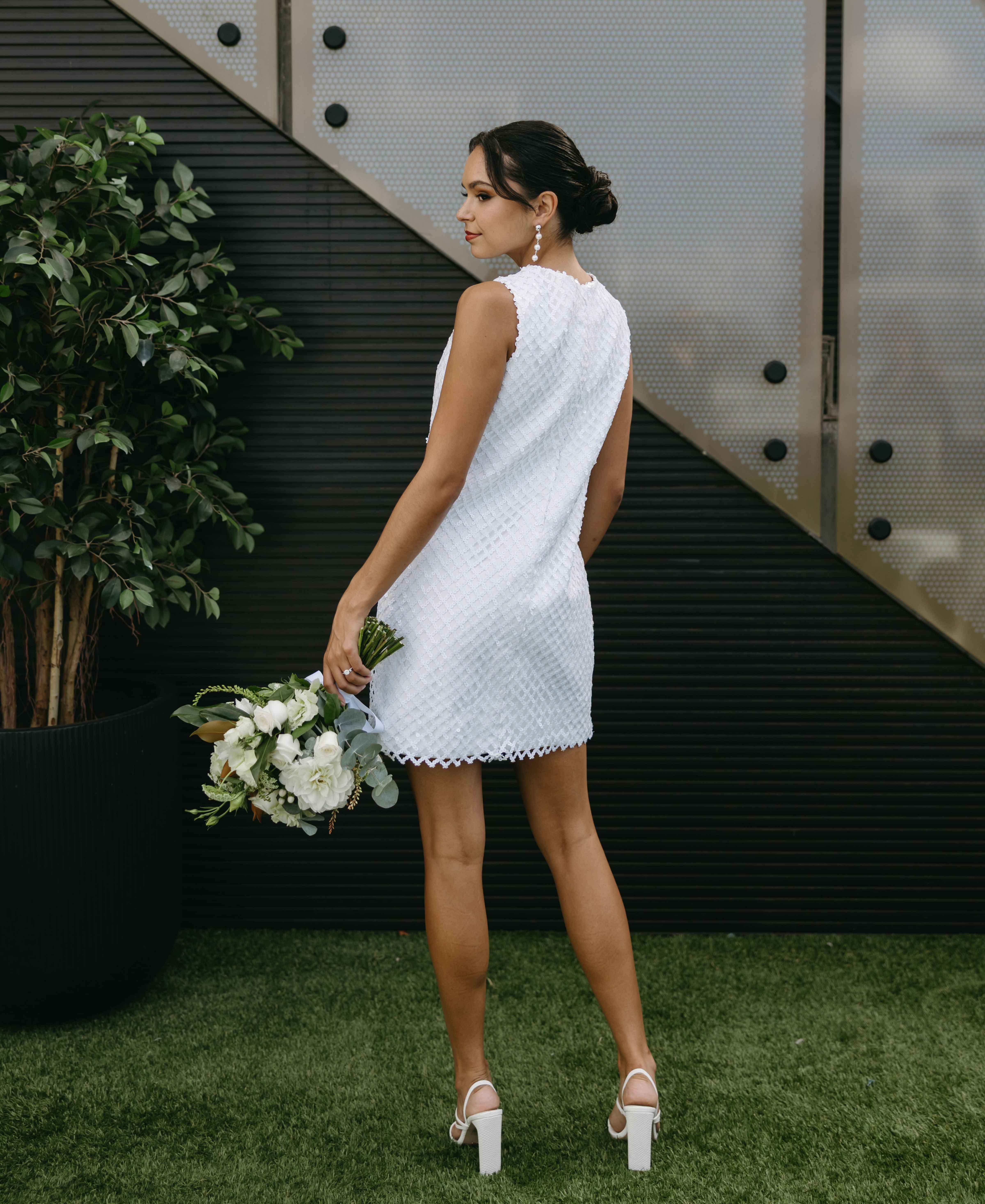 Lumina | Short Sequin Bridal Mini Dress 3