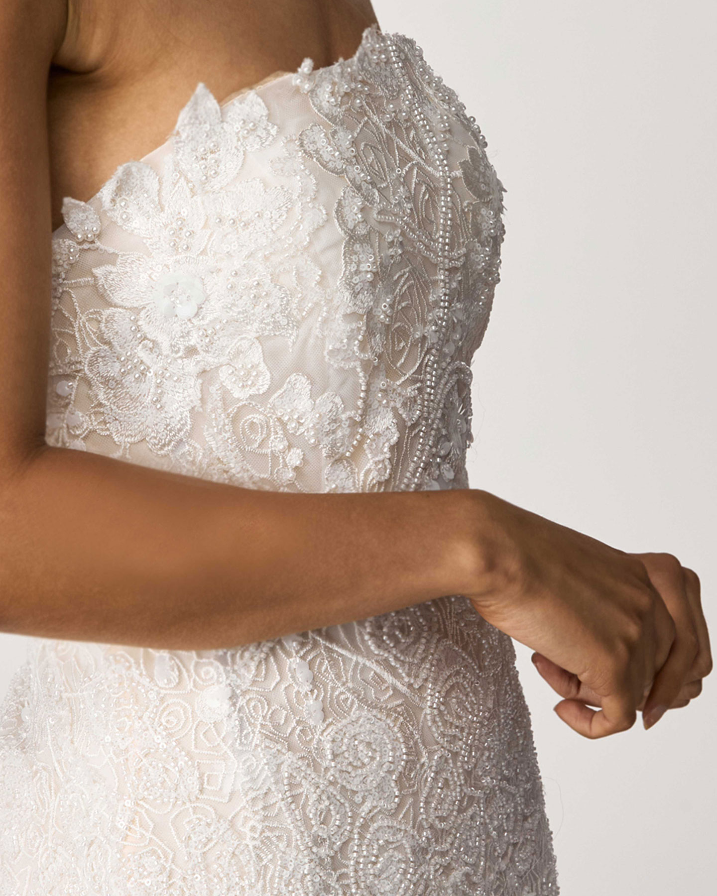 Celestia | Romantic Lace Strapless Wedding Dress 2