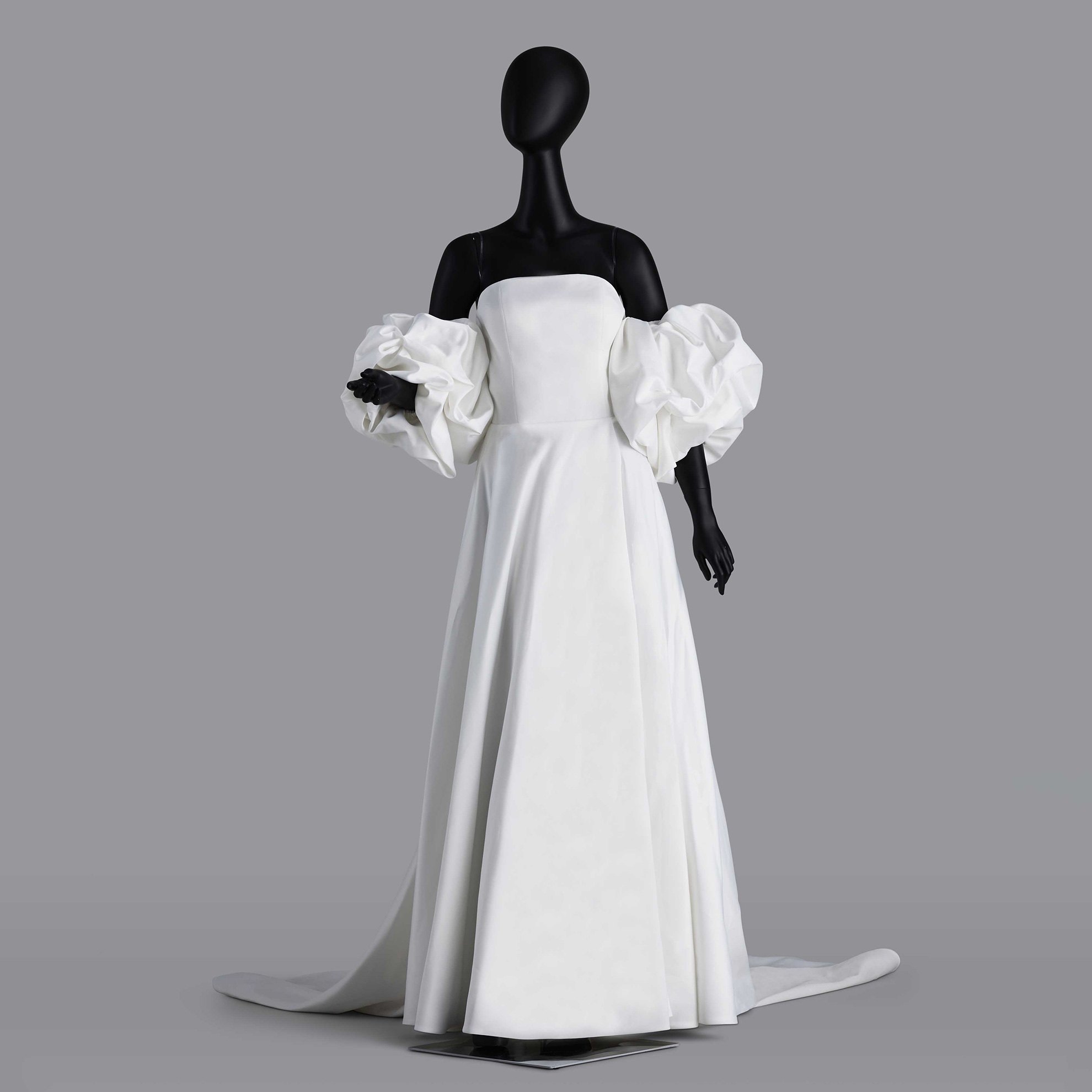 Sharon | Modern Off-Shoulder Wedding Dress with Elegant Puff Sleeves