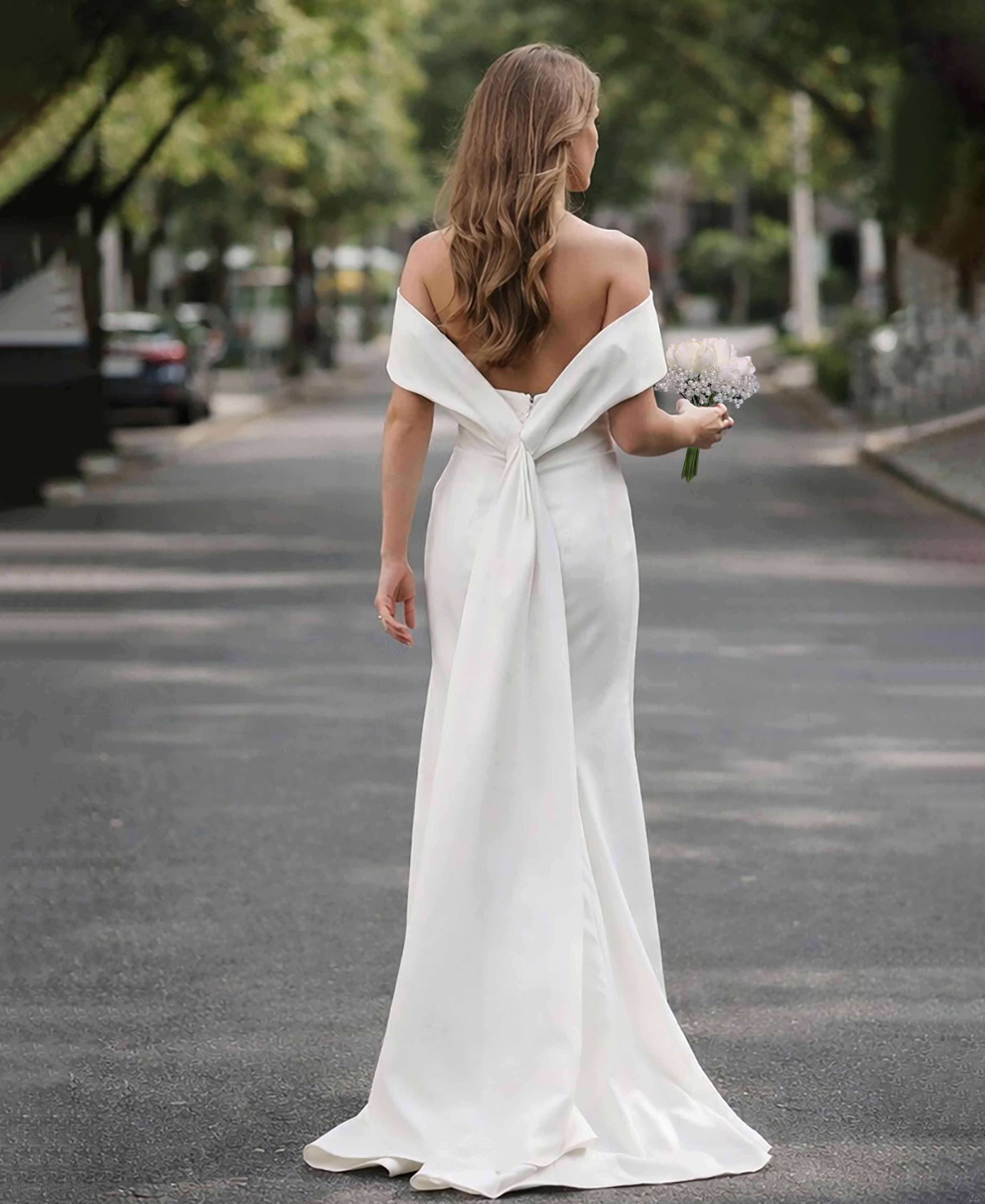 Parvaneh| Elegant Off-Shoulder Wedding Dress 2