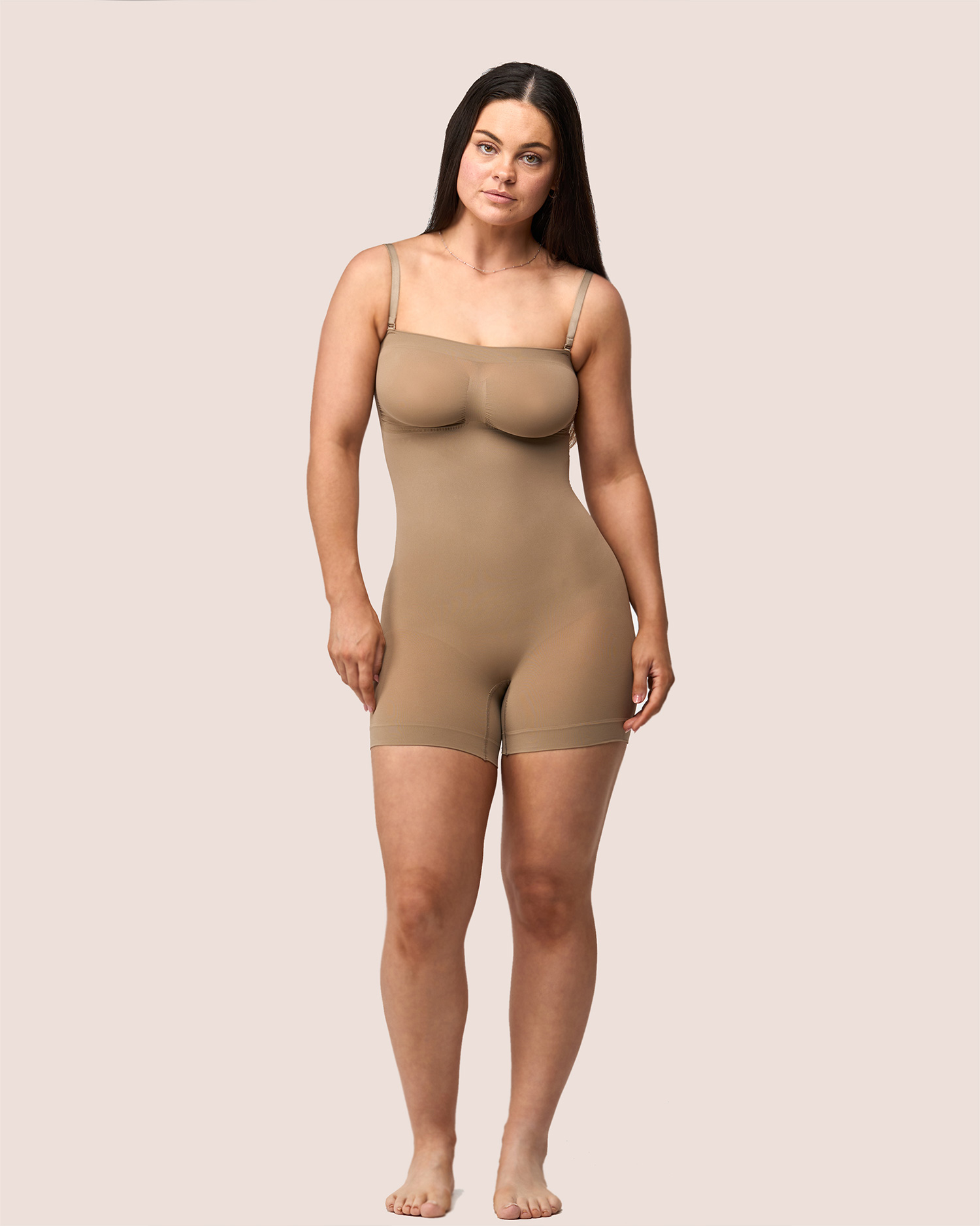 Seamless Shaping Mid-Thigh Bodysuit – Strapless Design 6