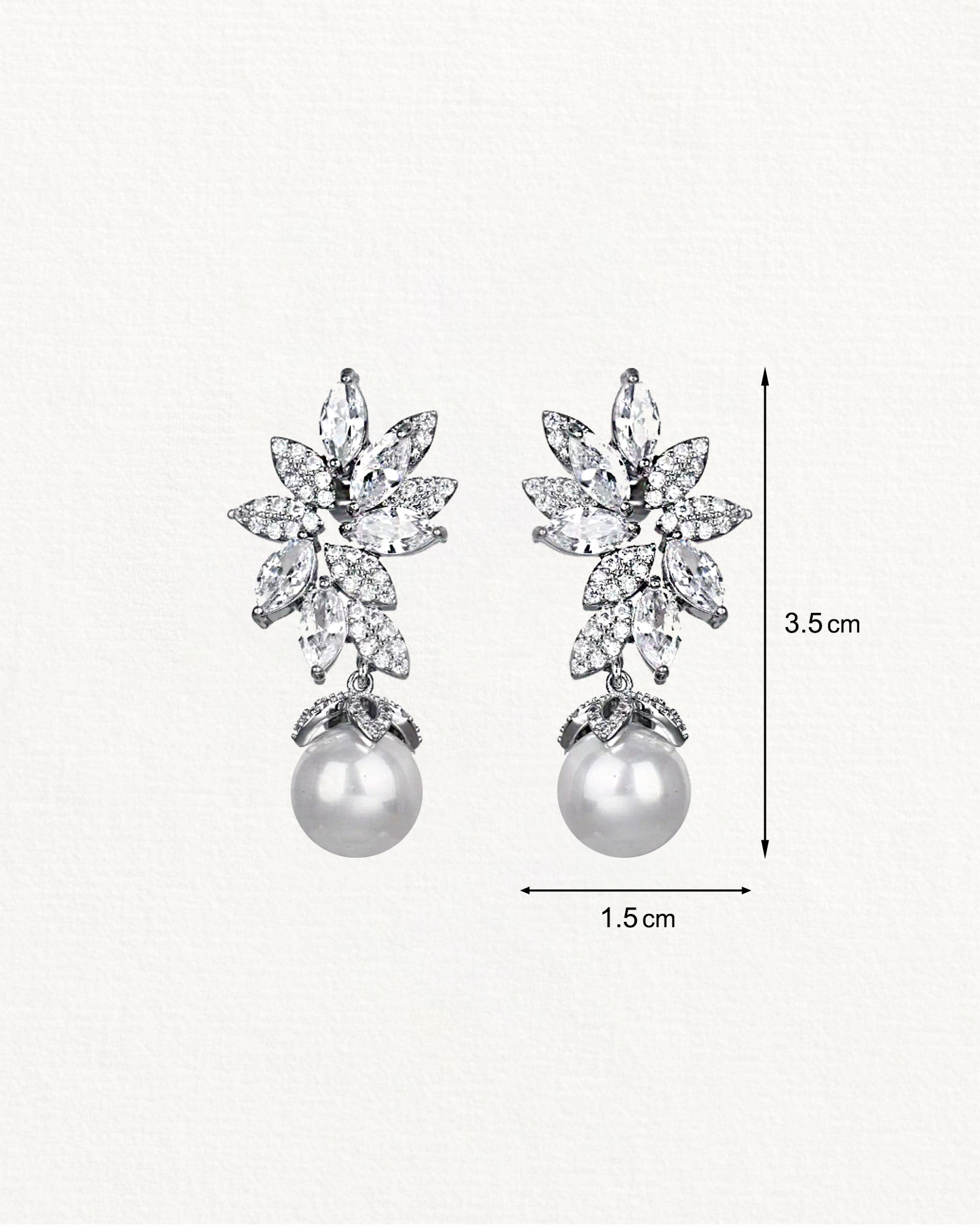 Ariel – Floral Pearl Stud Earrings 4