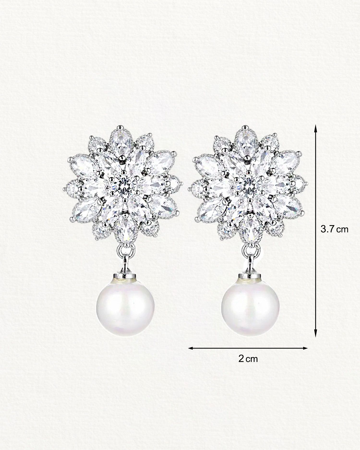 Celara – Bridal Pearl Drop Earrings 5