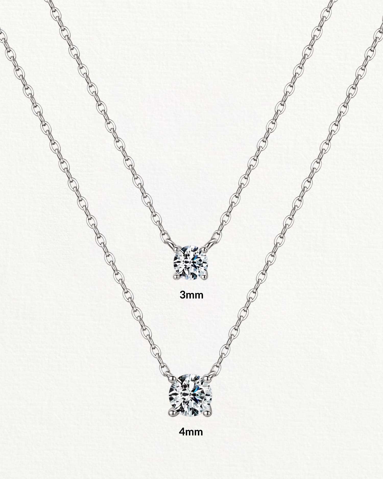 Eleni – Silver Solitaire Necklace 4