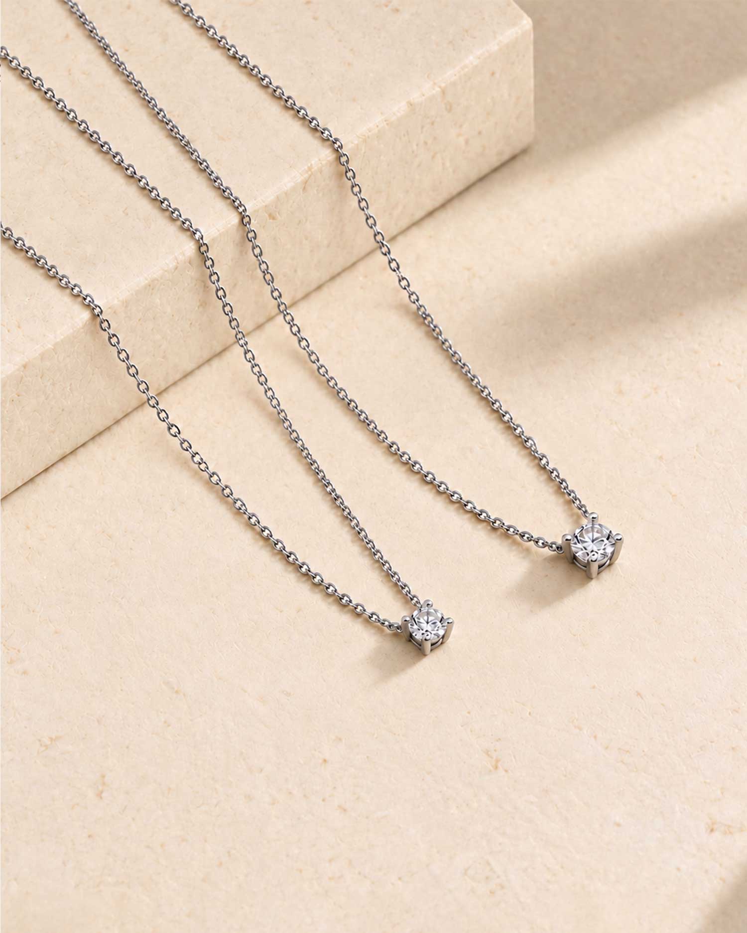 Eleni – Silver Solitaire Necklace 3