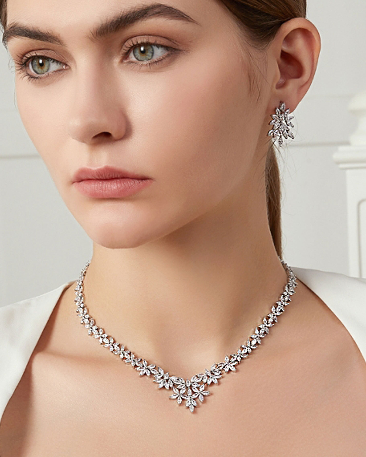 Eloura – Flower Zircon Bridal Set 2
