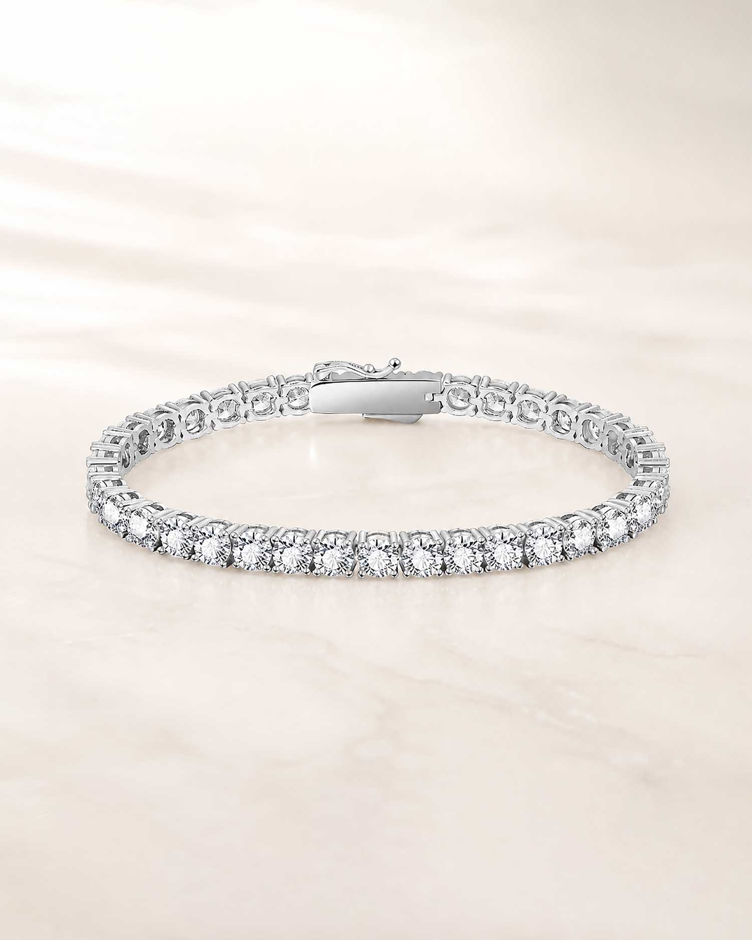 Eluna – 4mm Silver Tennis Bracelet 2