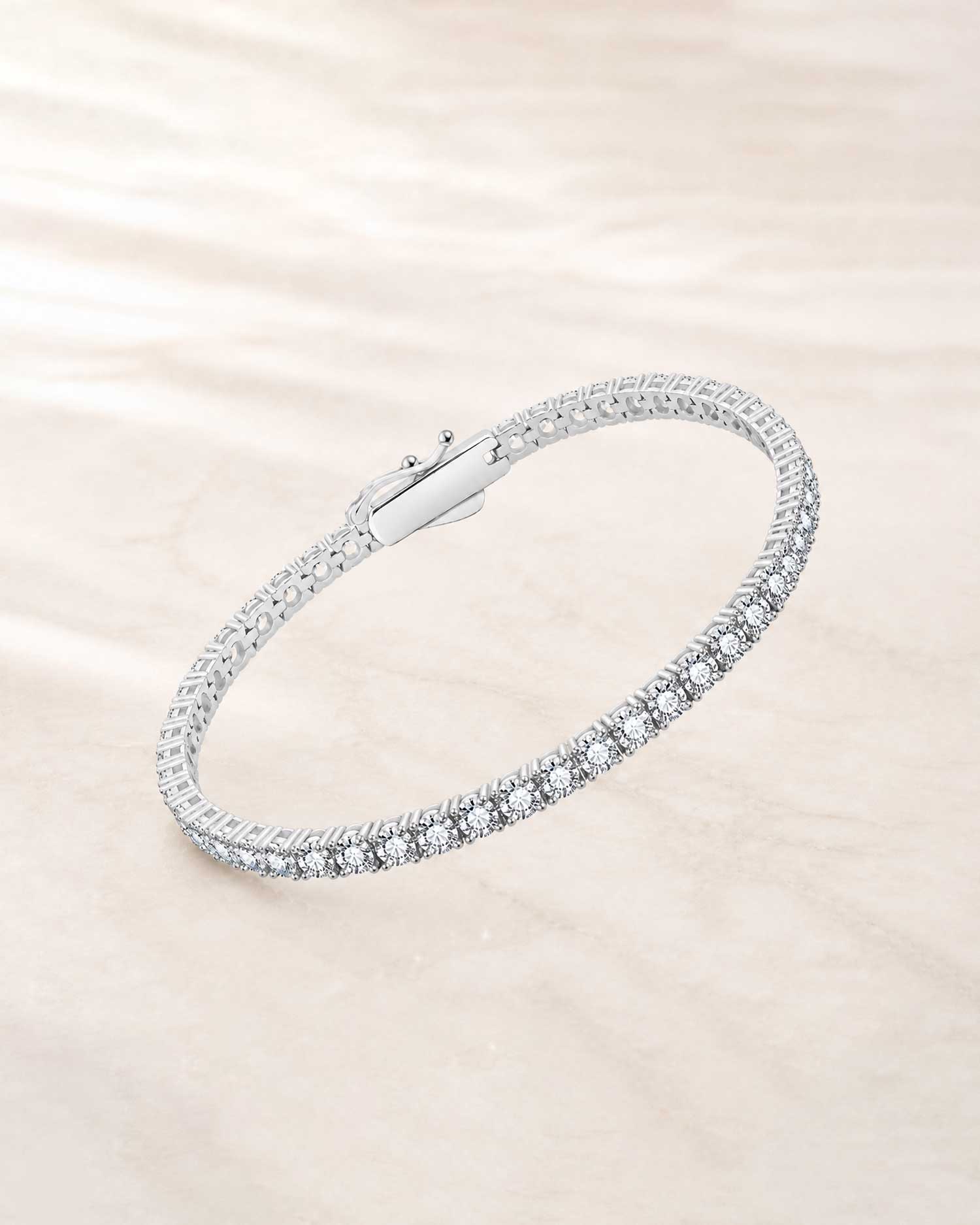 Eluna – 4mm Silver Tennis Bracelet 3