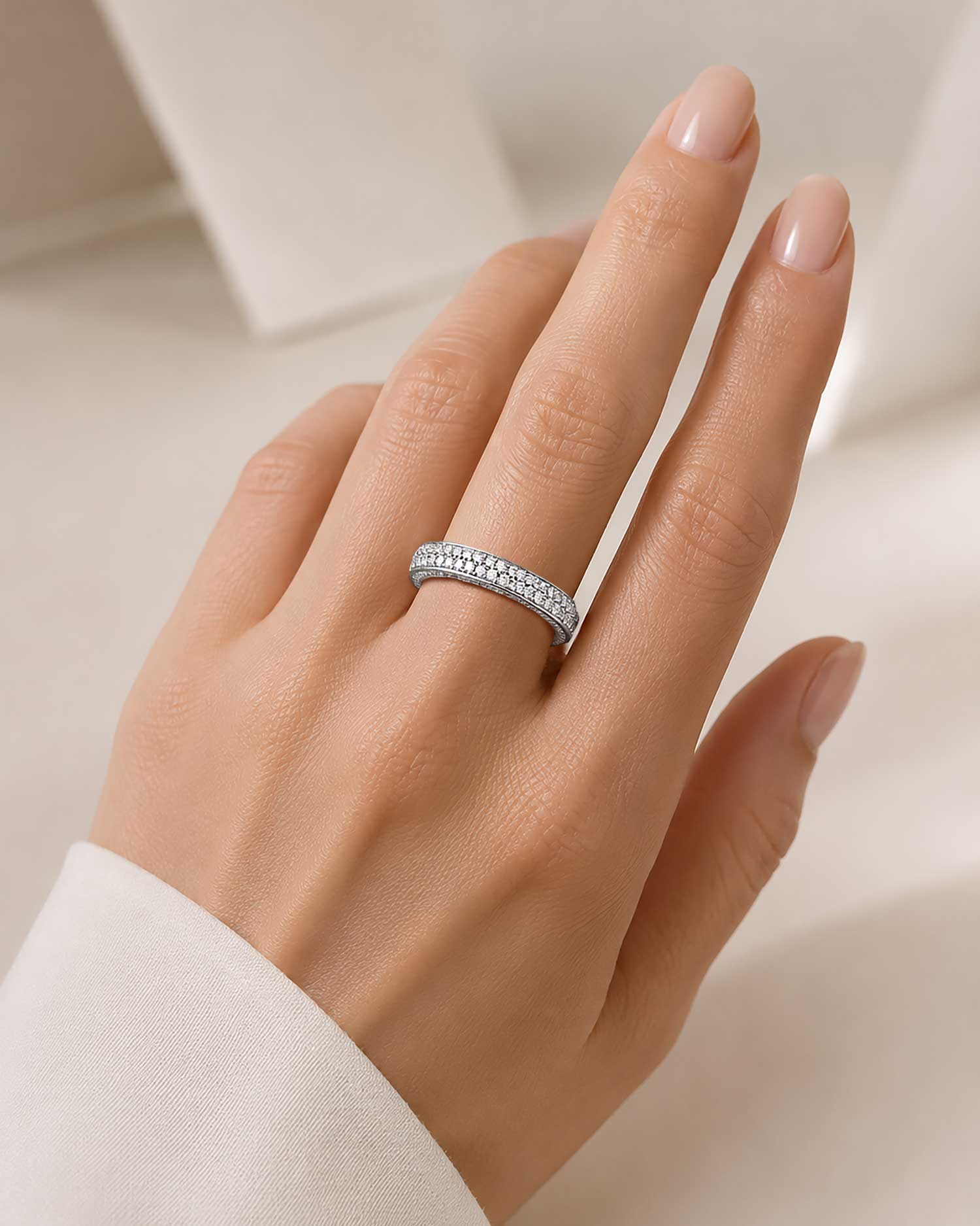 Eterna – Moissanite Silver Ring