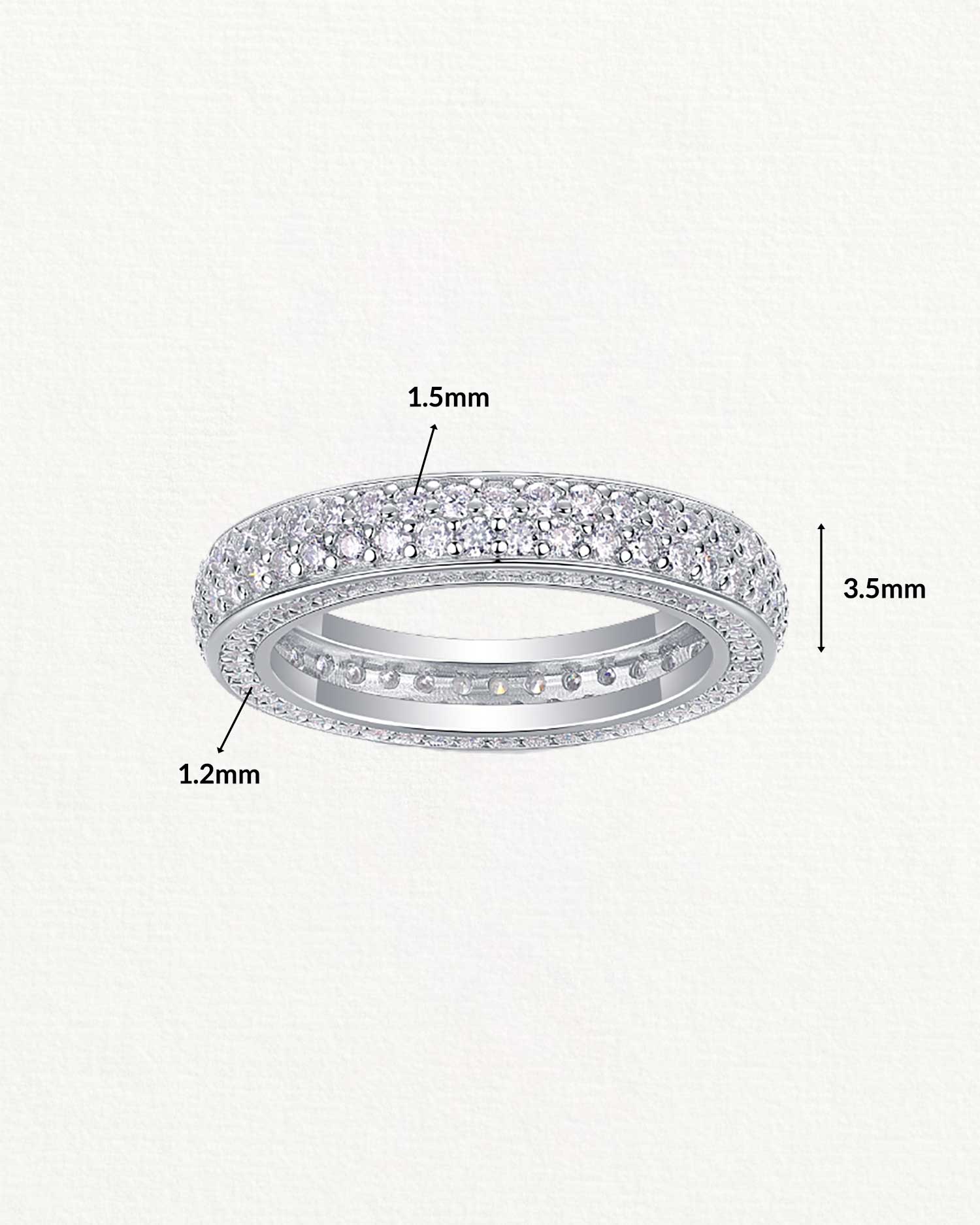 Eterna – Moissanite Silver Ring 5