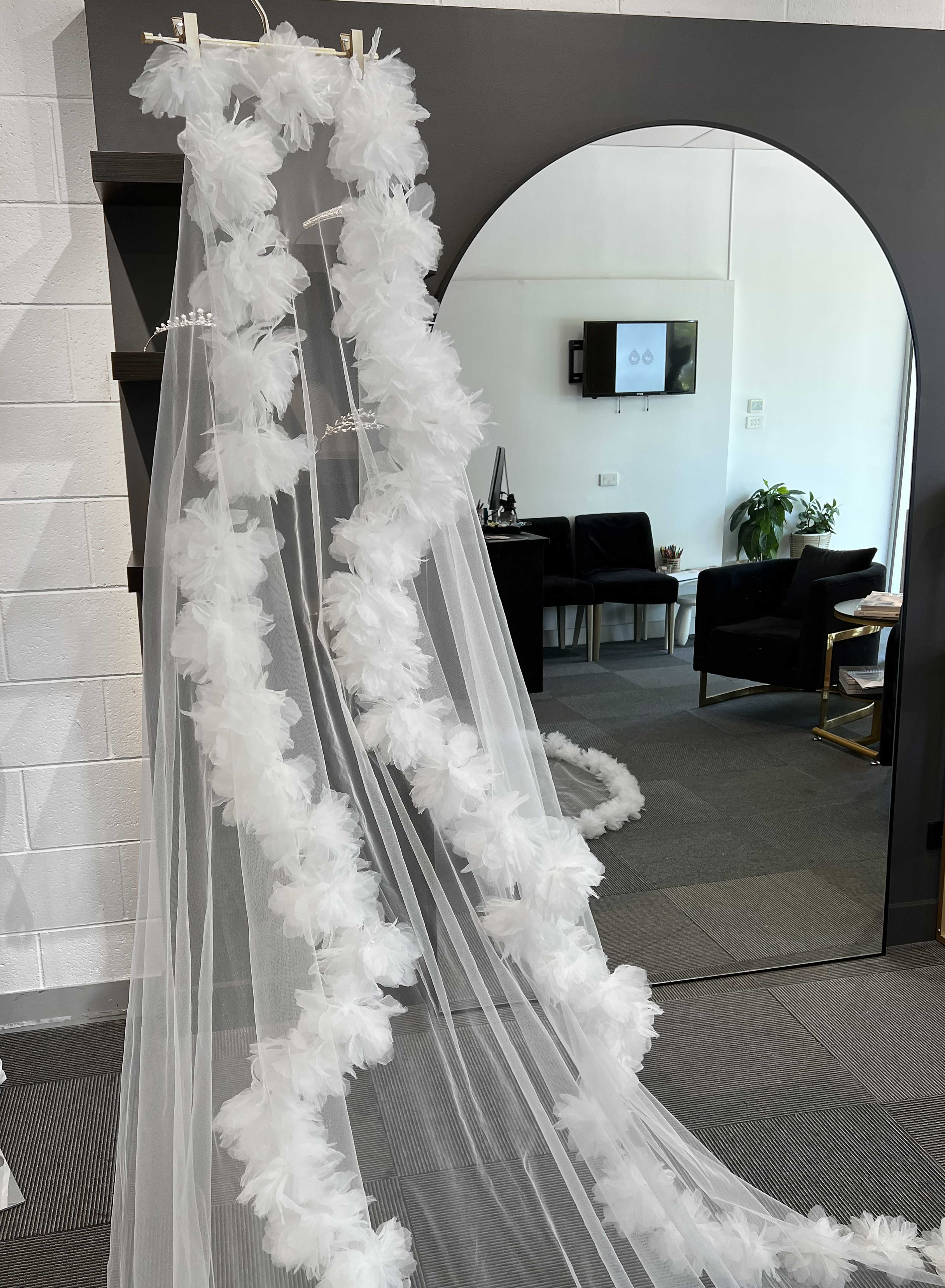 Fleuria – 3D Floral Mantilla Cathedral Veil 2