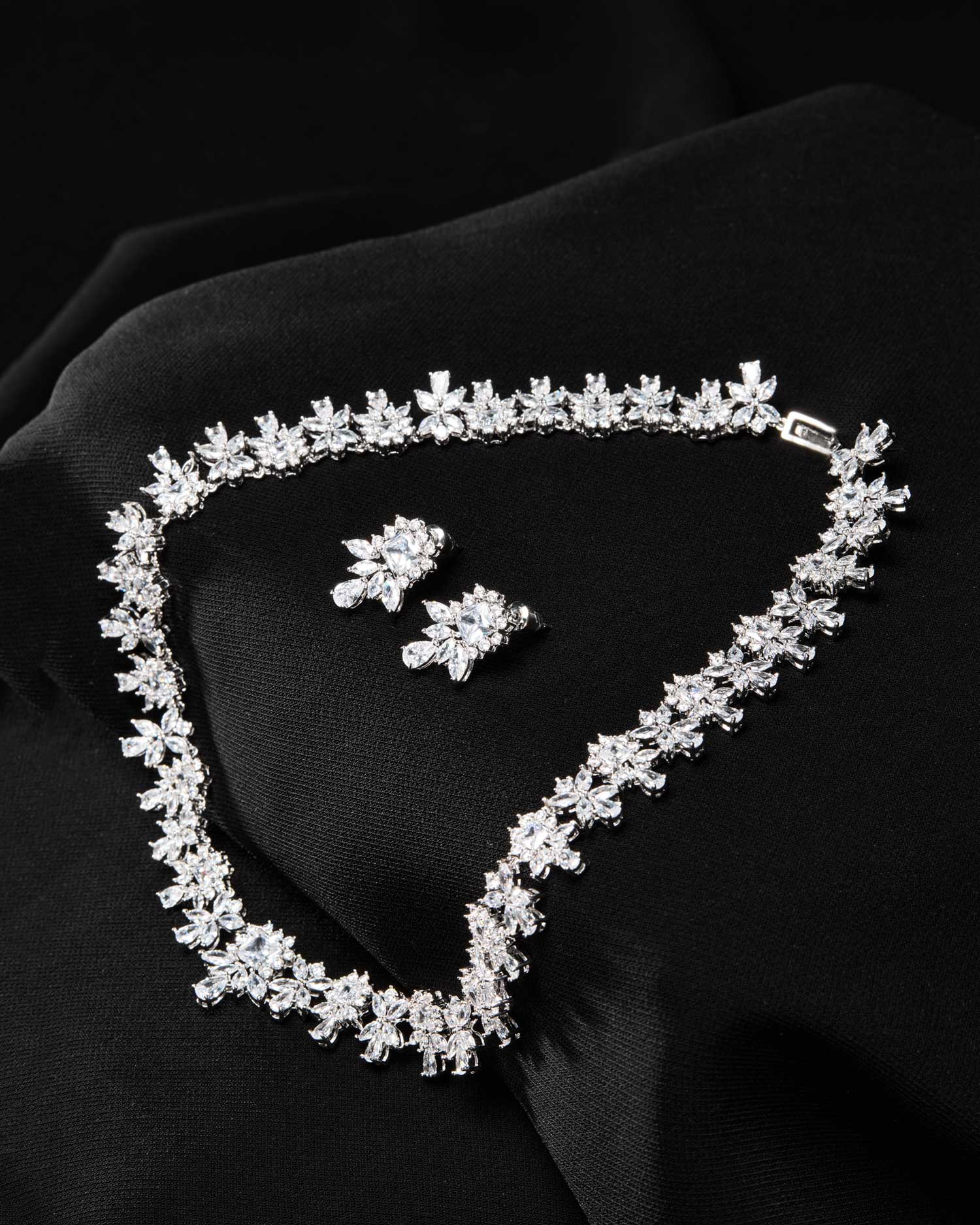 Fryna β Floral Zircon Bridal Set