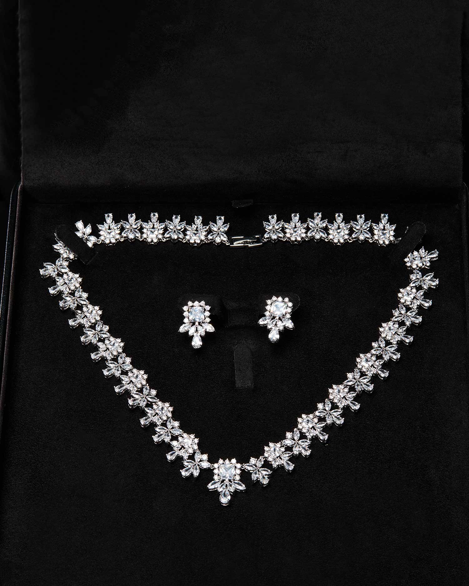 Fryna – Floral Zircon Bridal Set 2