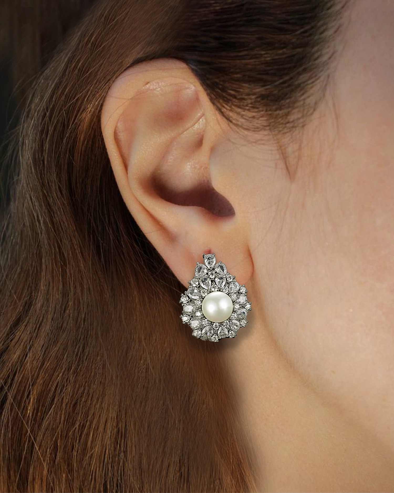 Liora – Pearl Blossom Stud Earrings 3